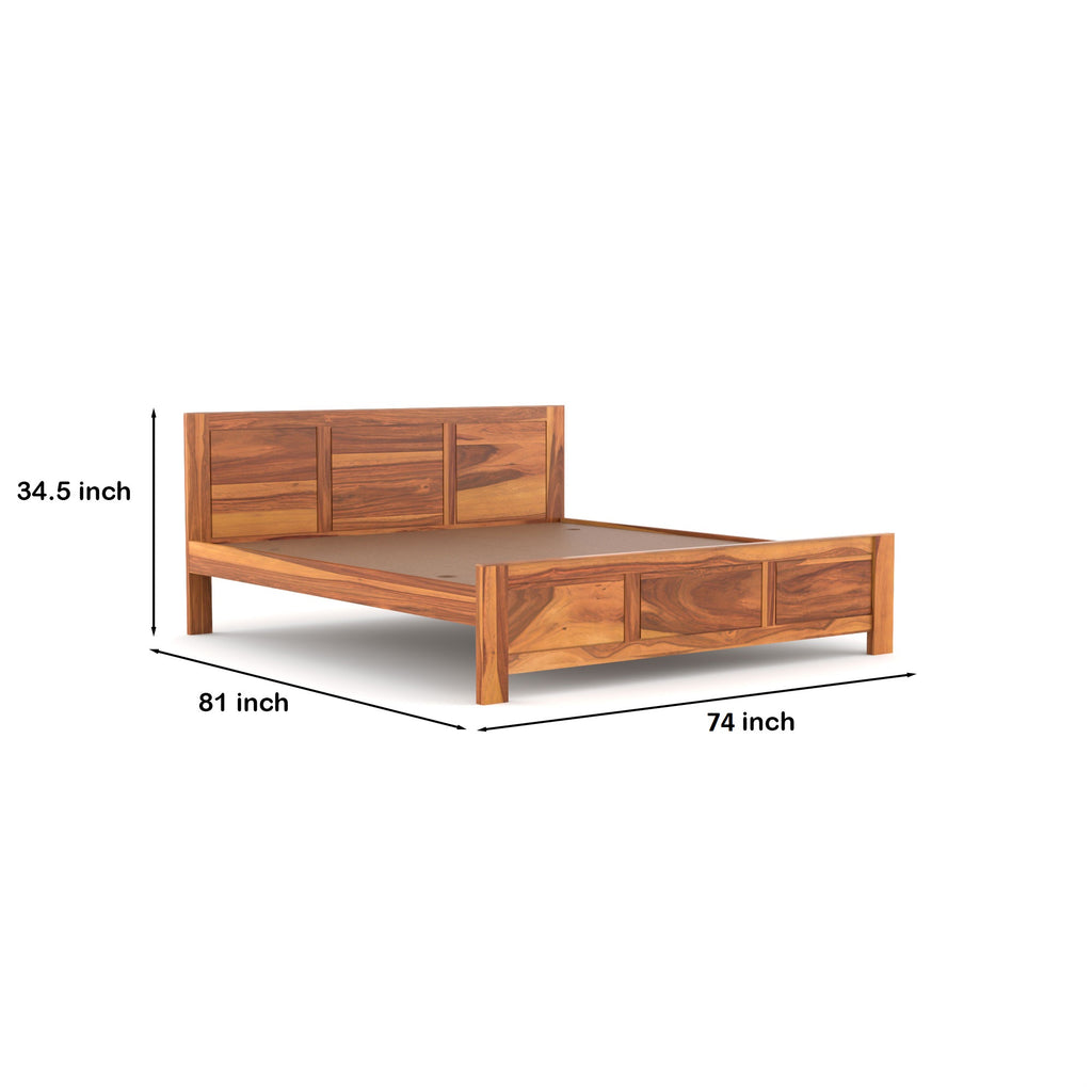 Taskify Solid Sheesham Wood king size  Bed | 3 Year Warranty