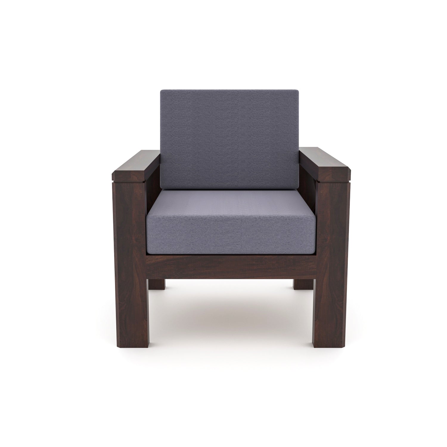 Alexandria Sheesham Wood 6 Seater Sofa Set | Walnut Finish