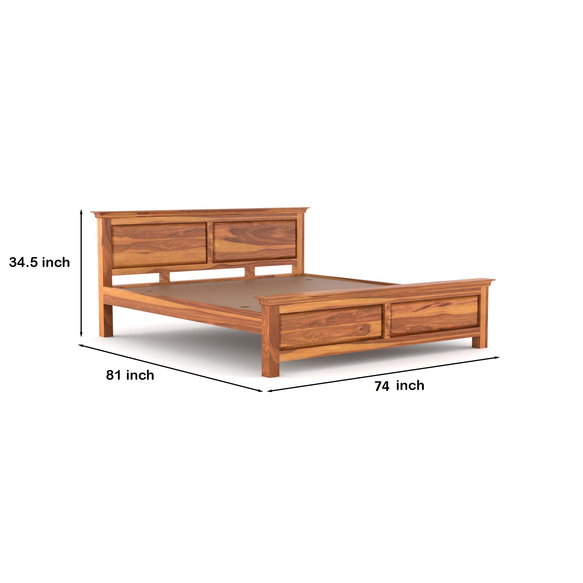 Solid Sheesham King Size Bed for Bedroom