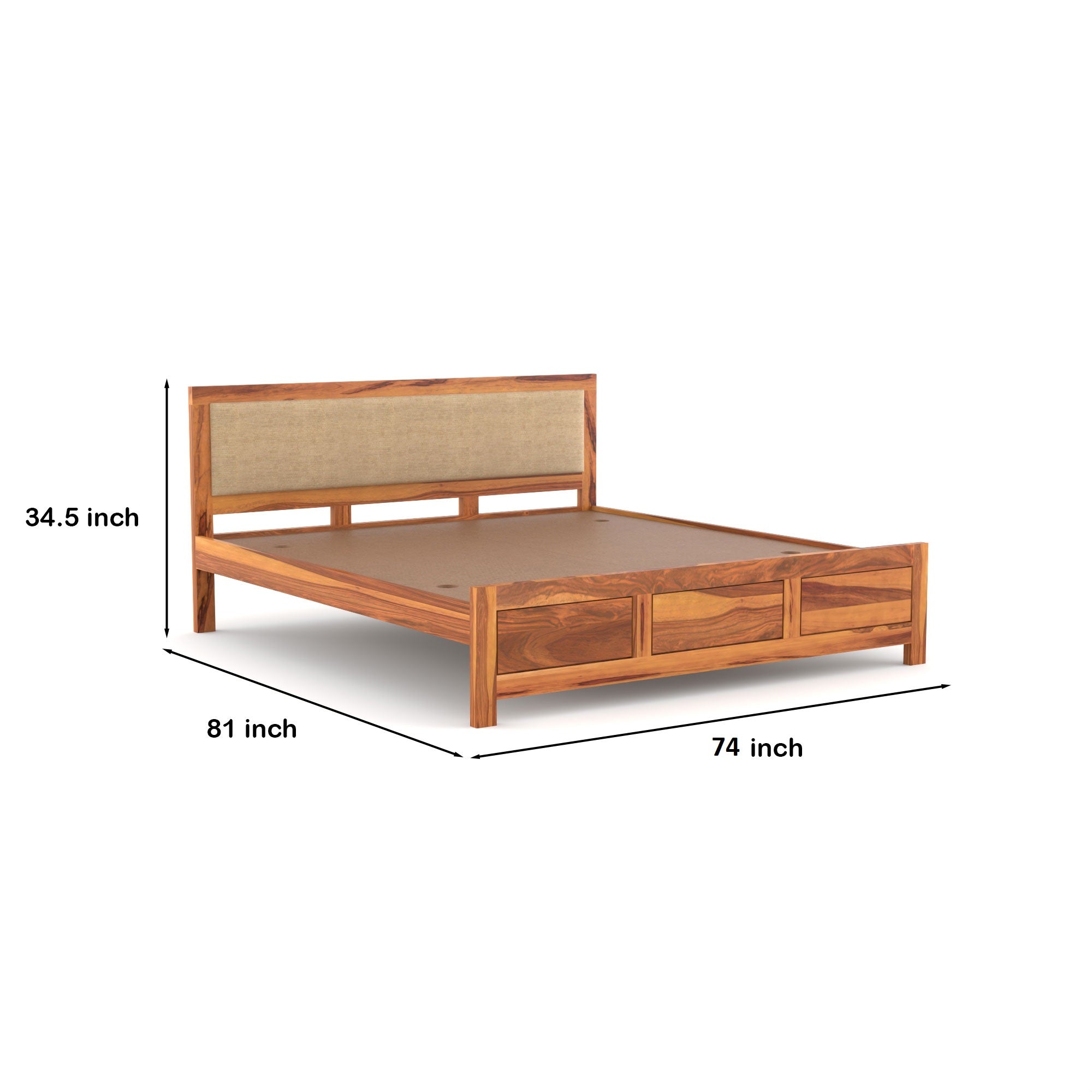 Solid Sheesham Wood king Bed | 3 Year Warranty