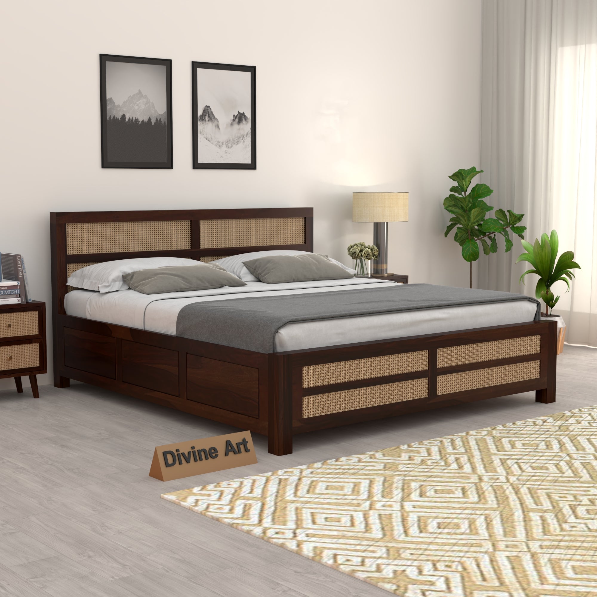 Solid Sheesham Wood king size  Bed