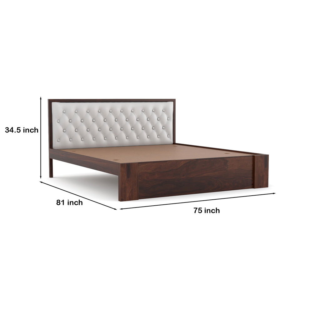 Solid Sheesham Wood king size Bed without storage