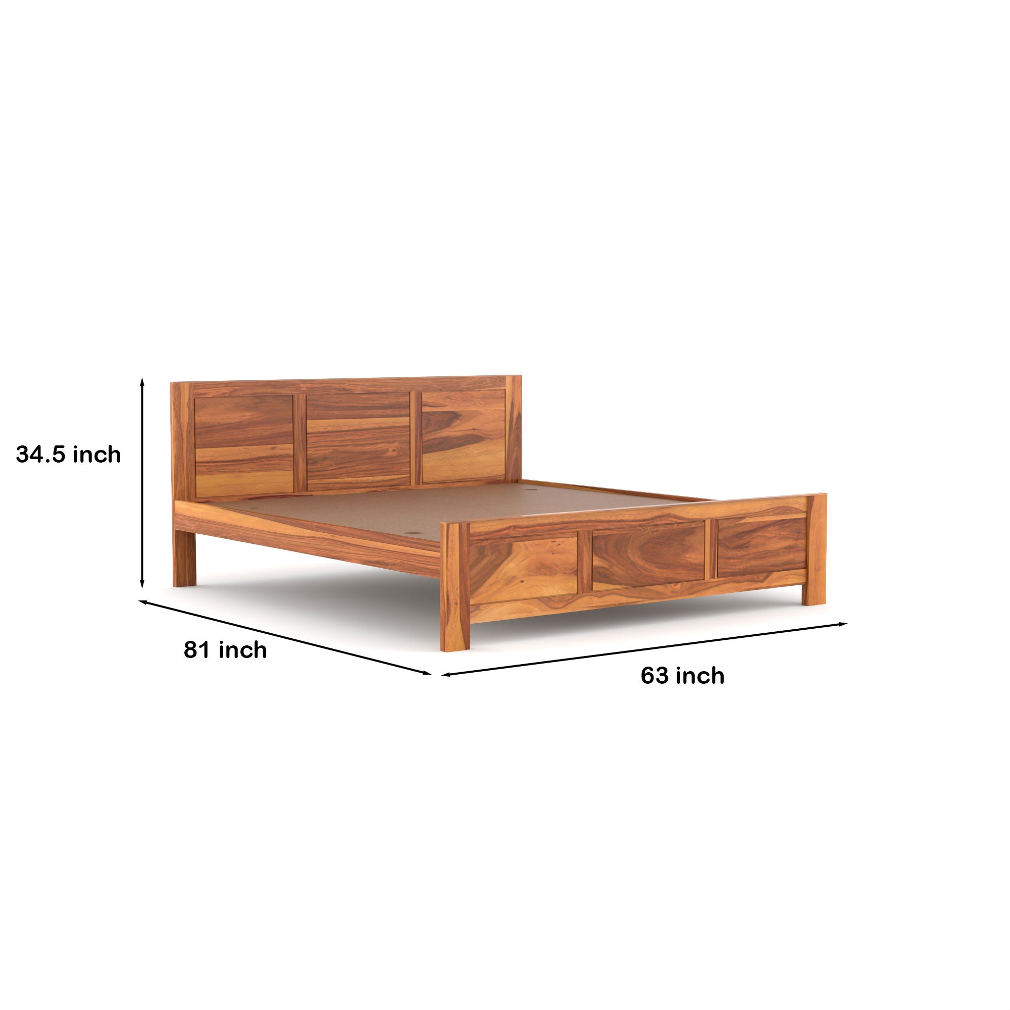 Solid Sheesham Wood Queen size Bed
