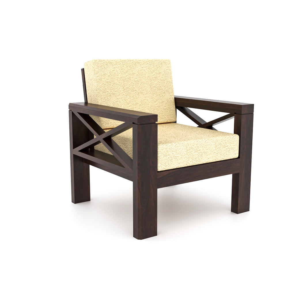 Boston Sheesham Wood 5 Seater Sofa Set | Walnut Finish