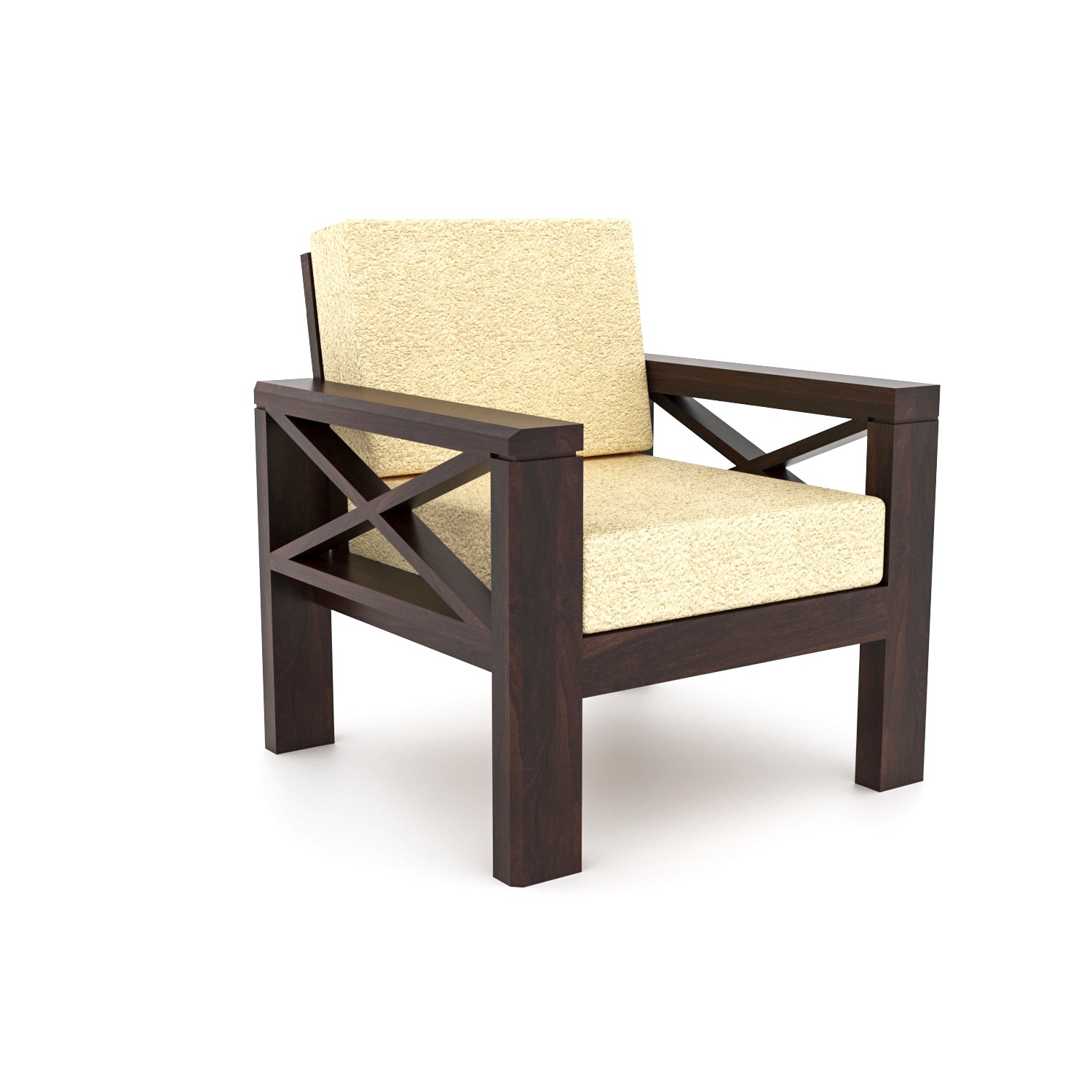 Boston Sheesham Wood 5 Seater Sofa Set | Walnut Finish