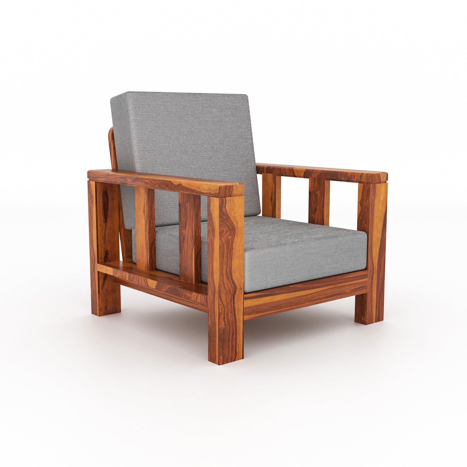 Premium Solid Sheesham Wood 6 Seater Wooden Sofa Set (3+2+1)