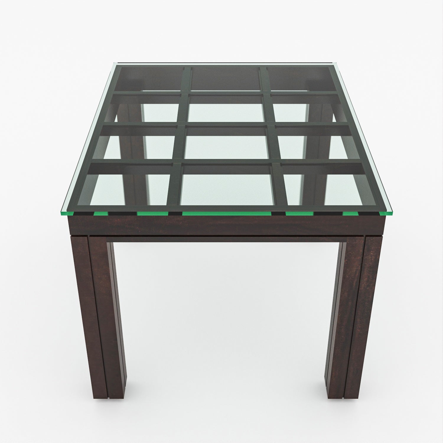 Auralis 4 Seater Round Solid Wood Glass Top Dining Table Set