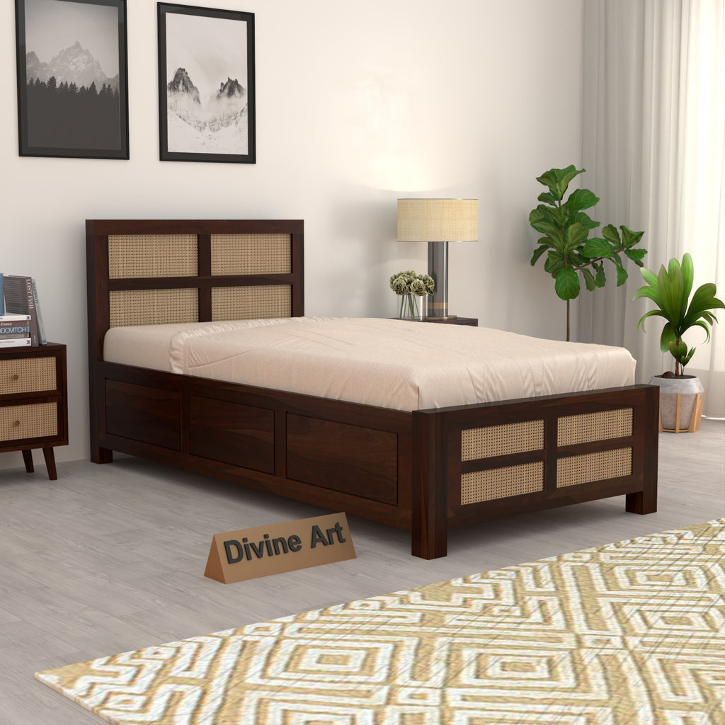 Solid Sheesham Wood single Bed