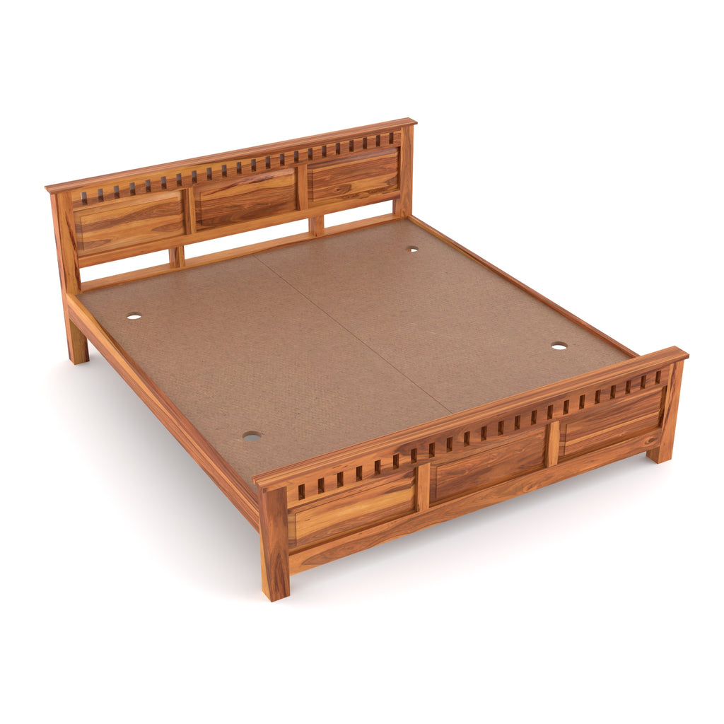 Solid Sheesham Wood king size Bed without storage