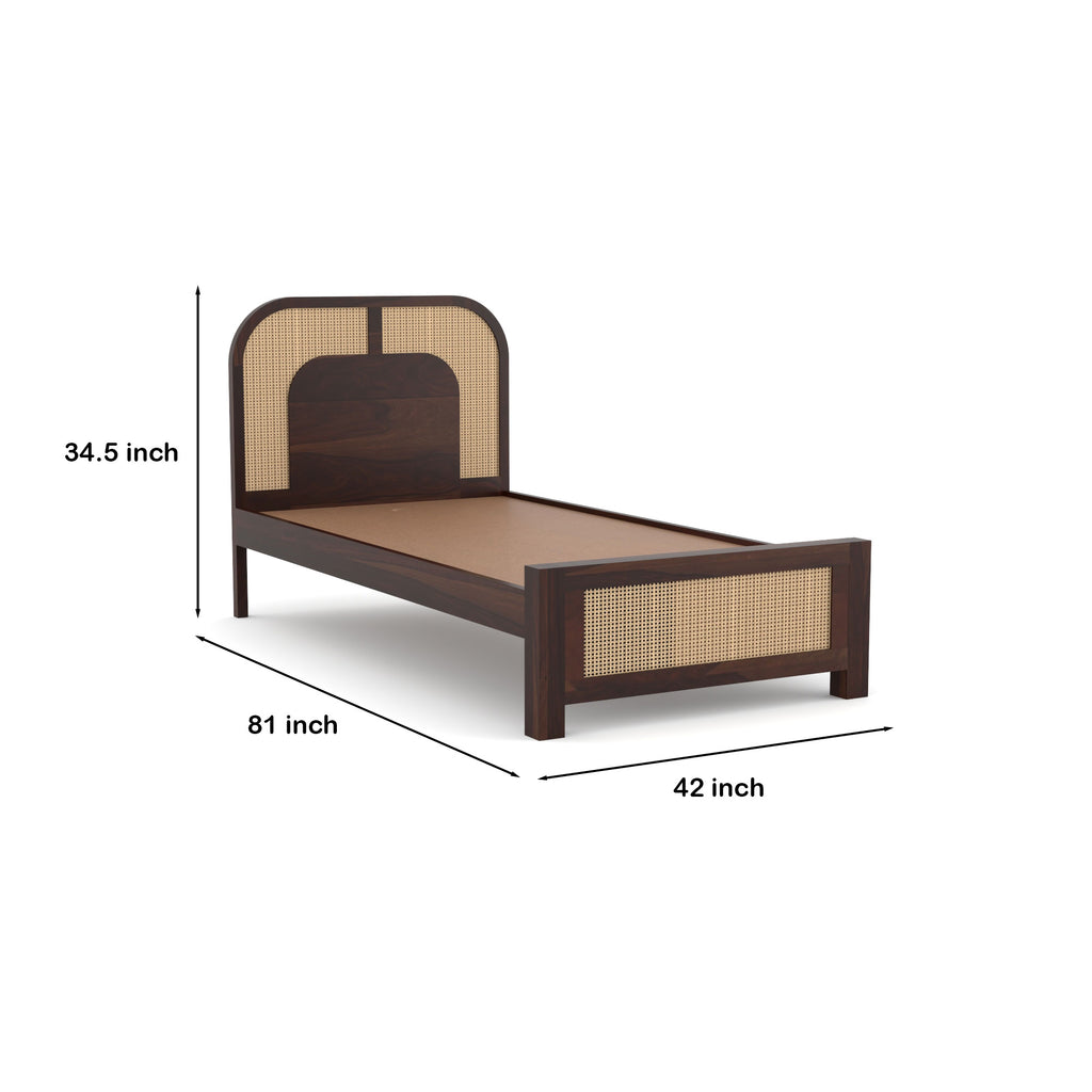 Solid Sheesham Wood Single Bed