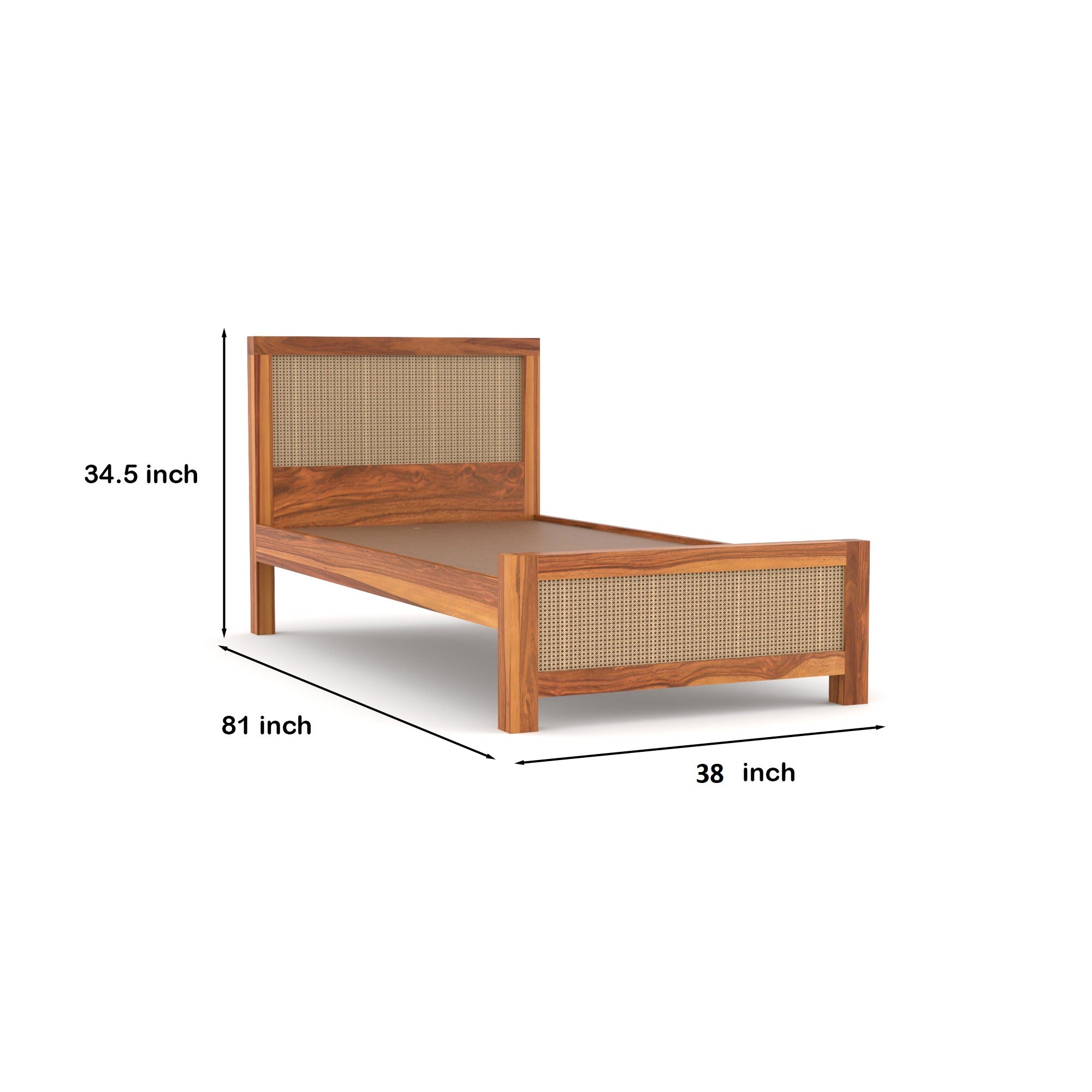 Flexor  Solid Sheesham Wood Single Bed | 3 Year Warranty