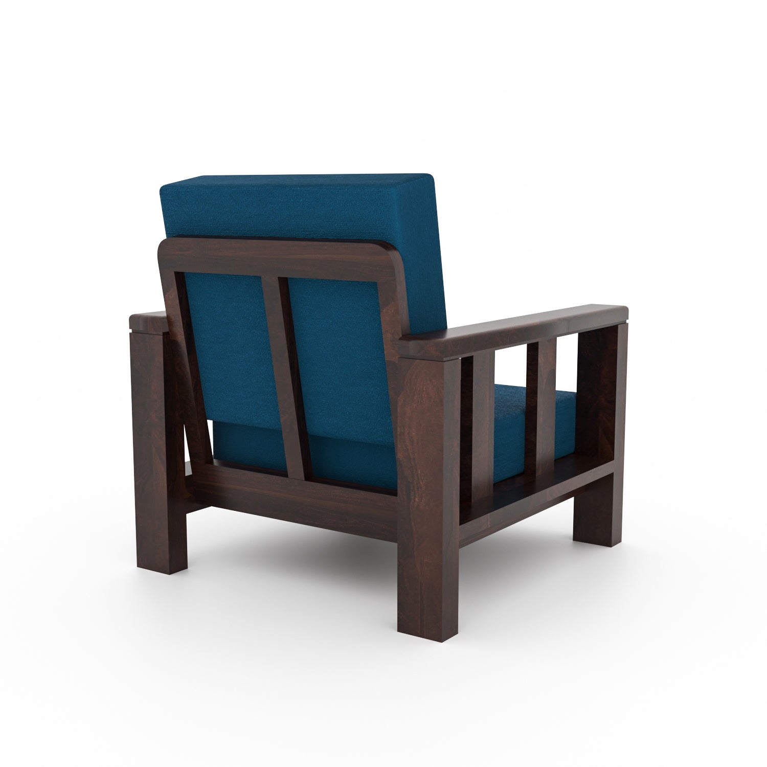 Solid Sheesham Wood 5 Seater Wooden Sofa Set | Walnut Finish
