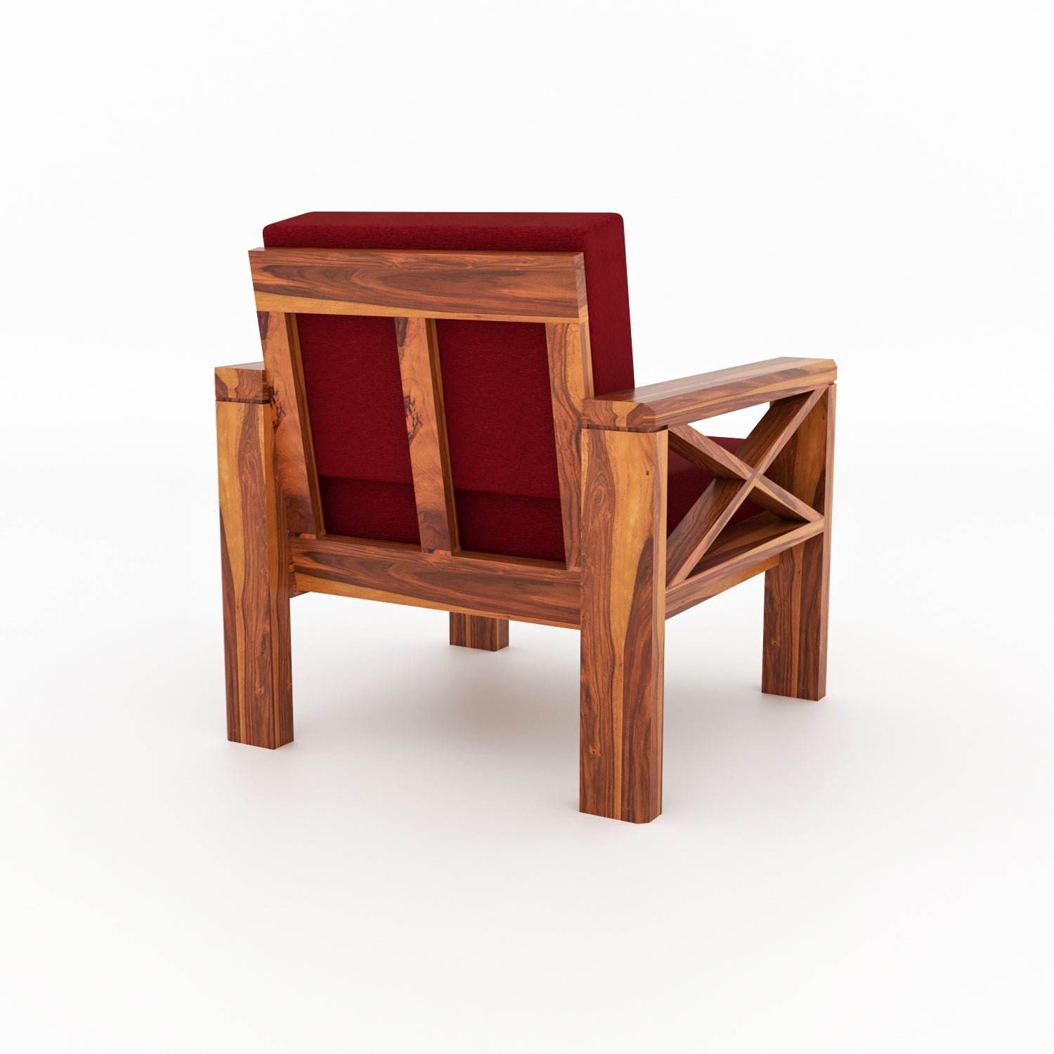 Alexandria Sheesham Wood 6 Seater Sofa Set | Natural Finish