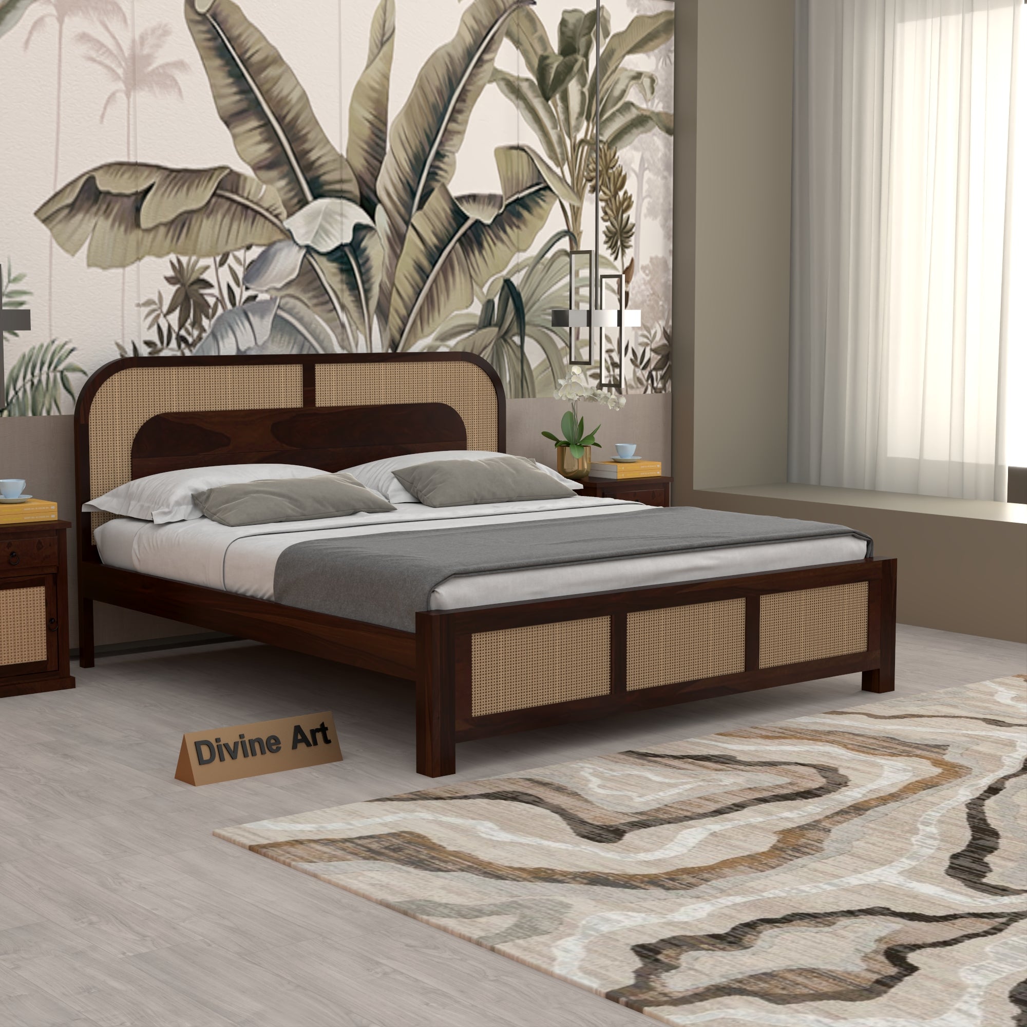 Solid Sheesham Wood queen size Bed without storage