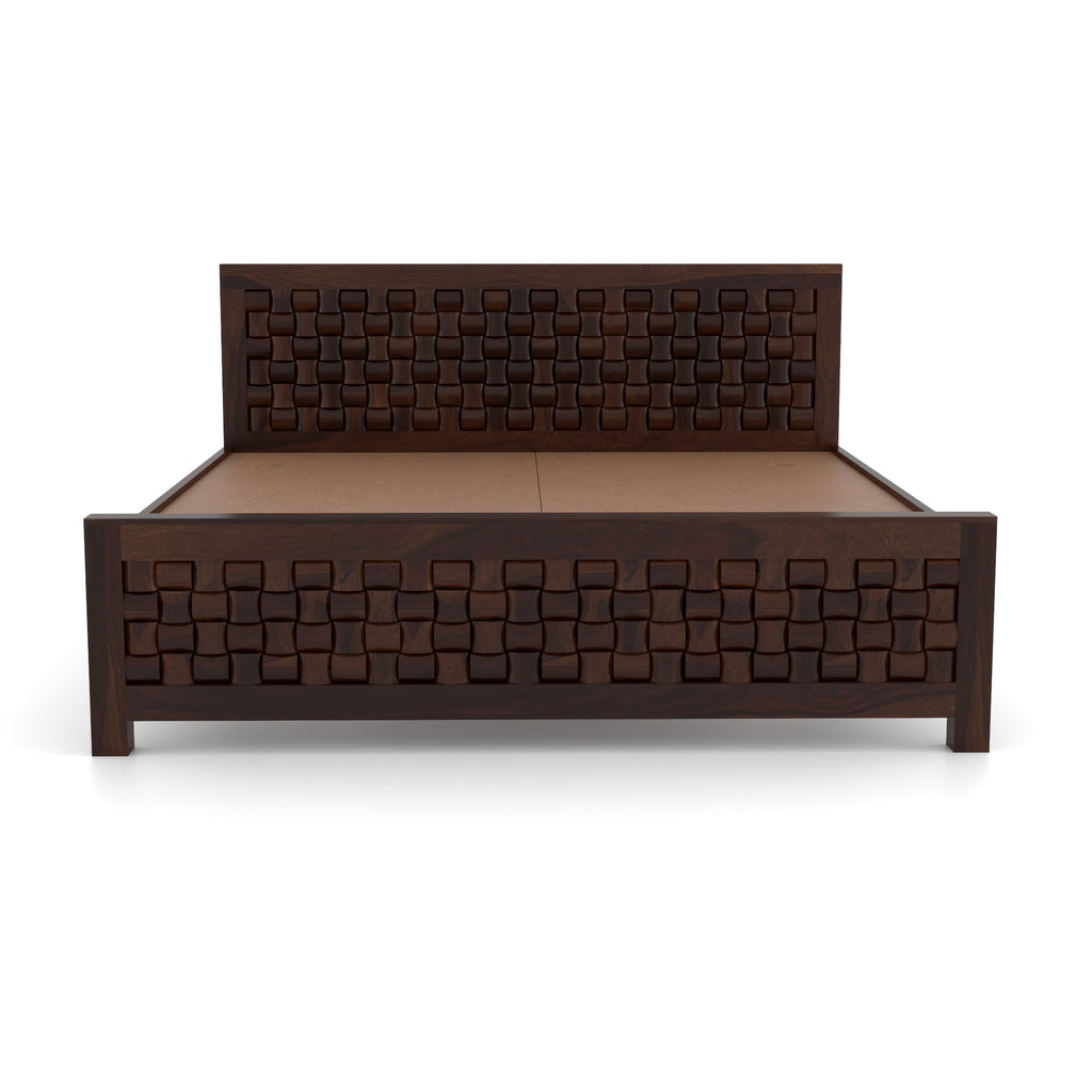 Solid Sheesham Wood queen size Bed without storage