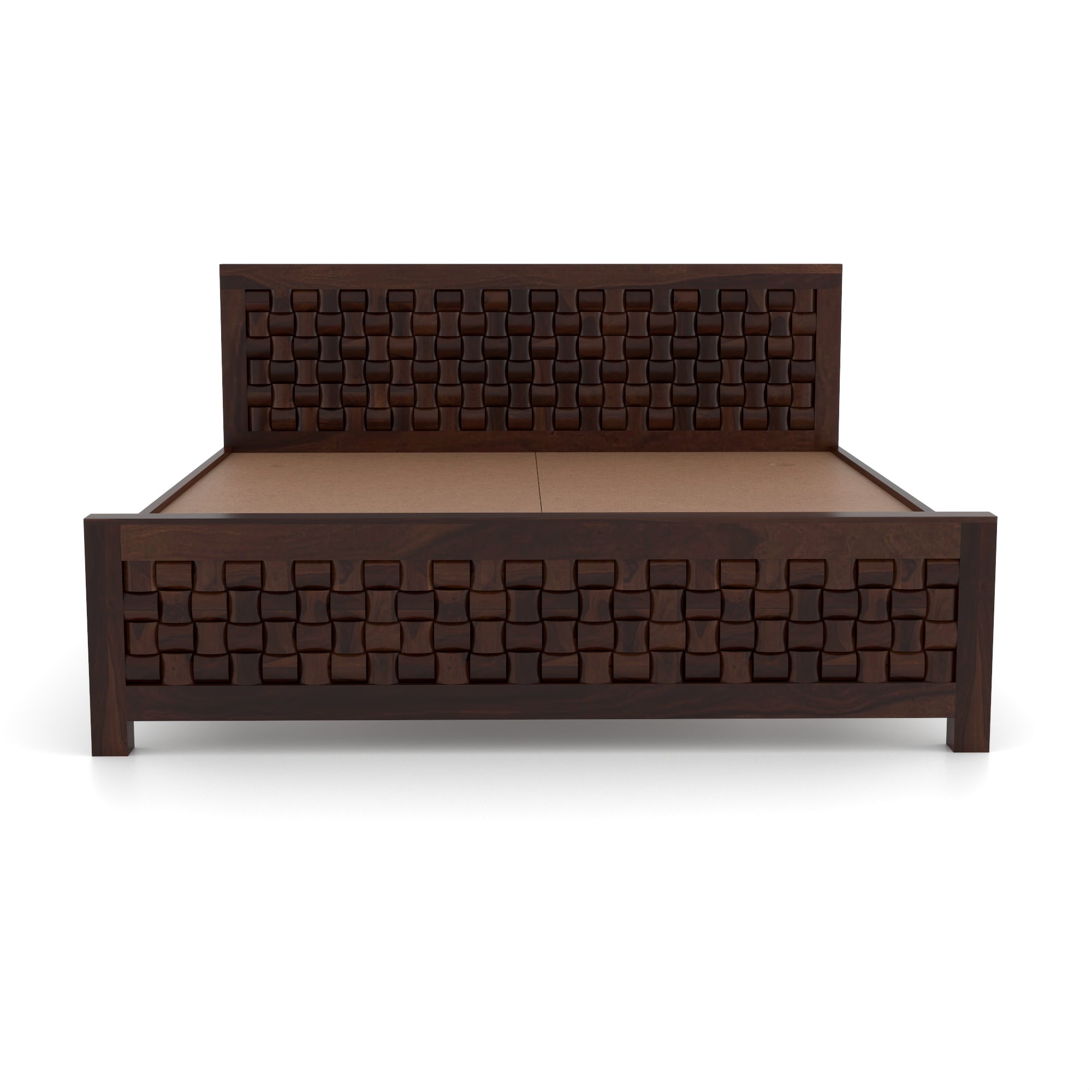 Solid Sheesham Wood kig size Bed without storage