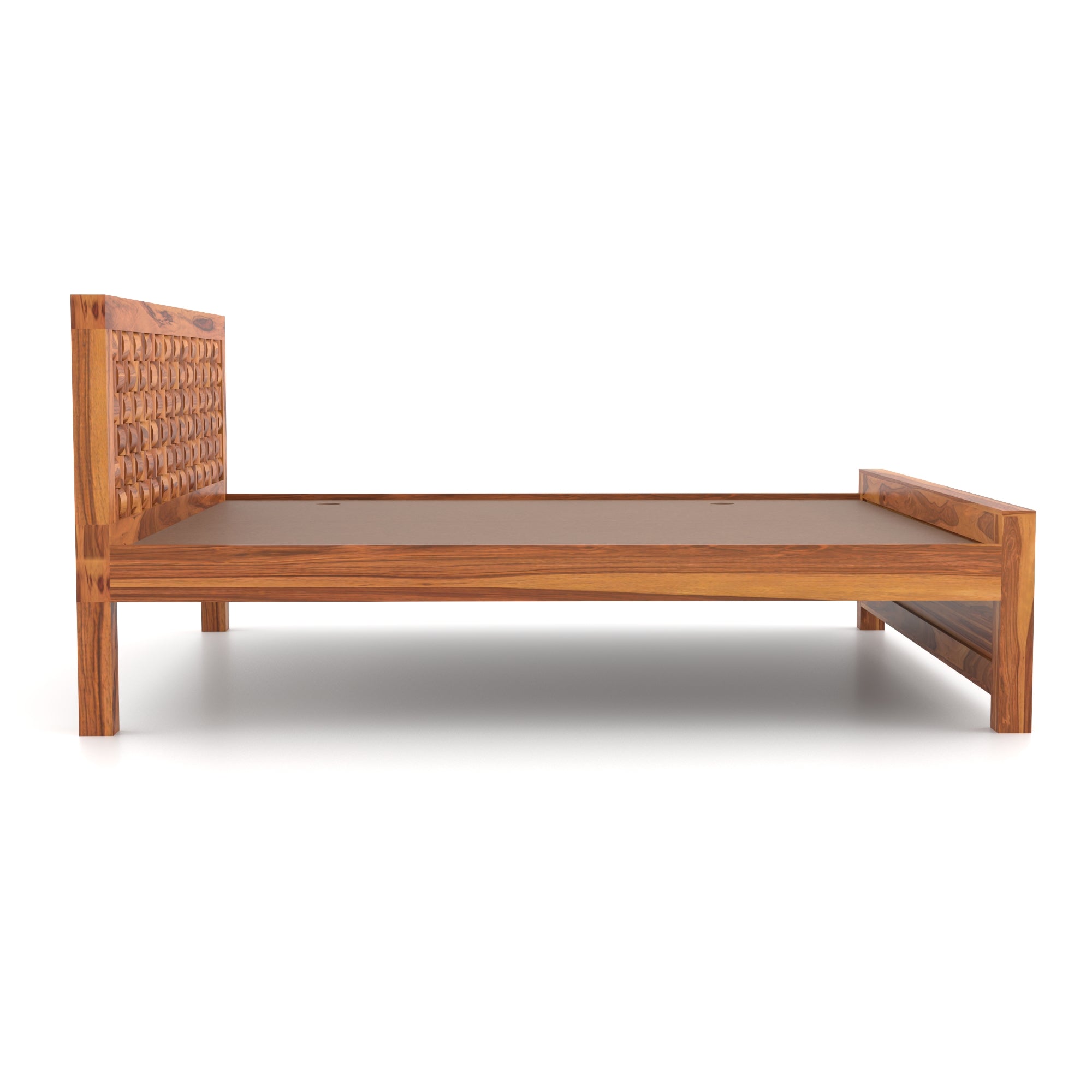 Solid Sheesham Wood kig size Bed without storage