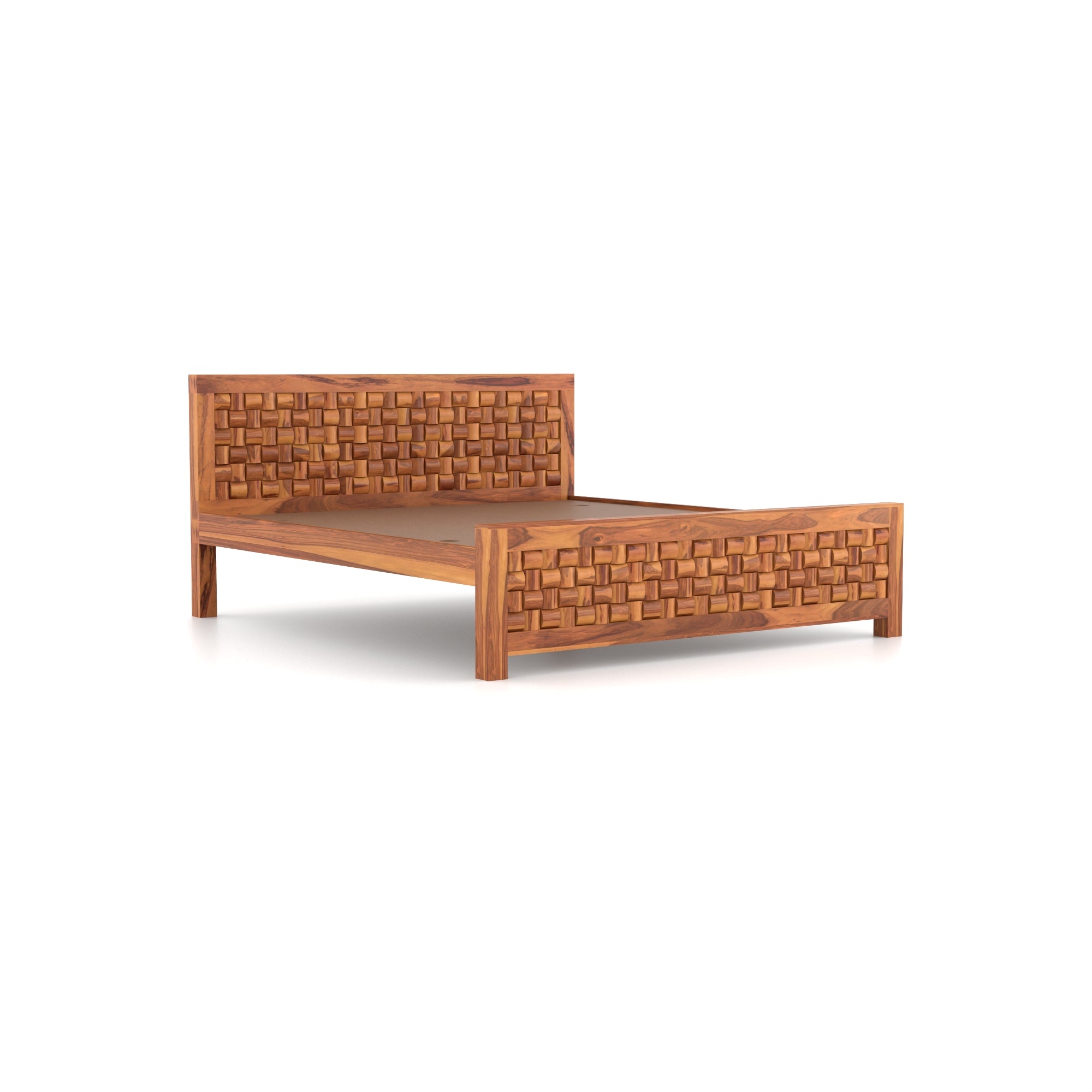 Solid Sheesham Wood kig size Bed without storage