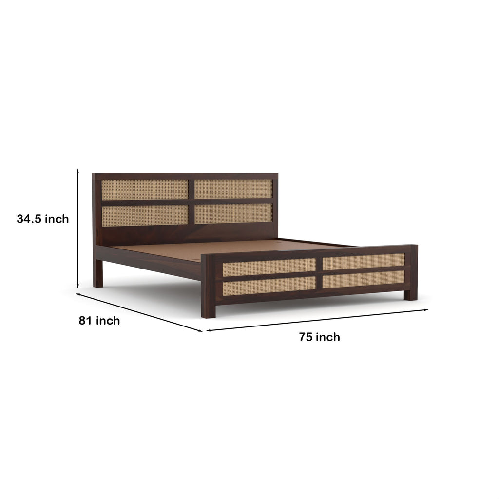 Solid Sheesham Wood king size Bed without storage