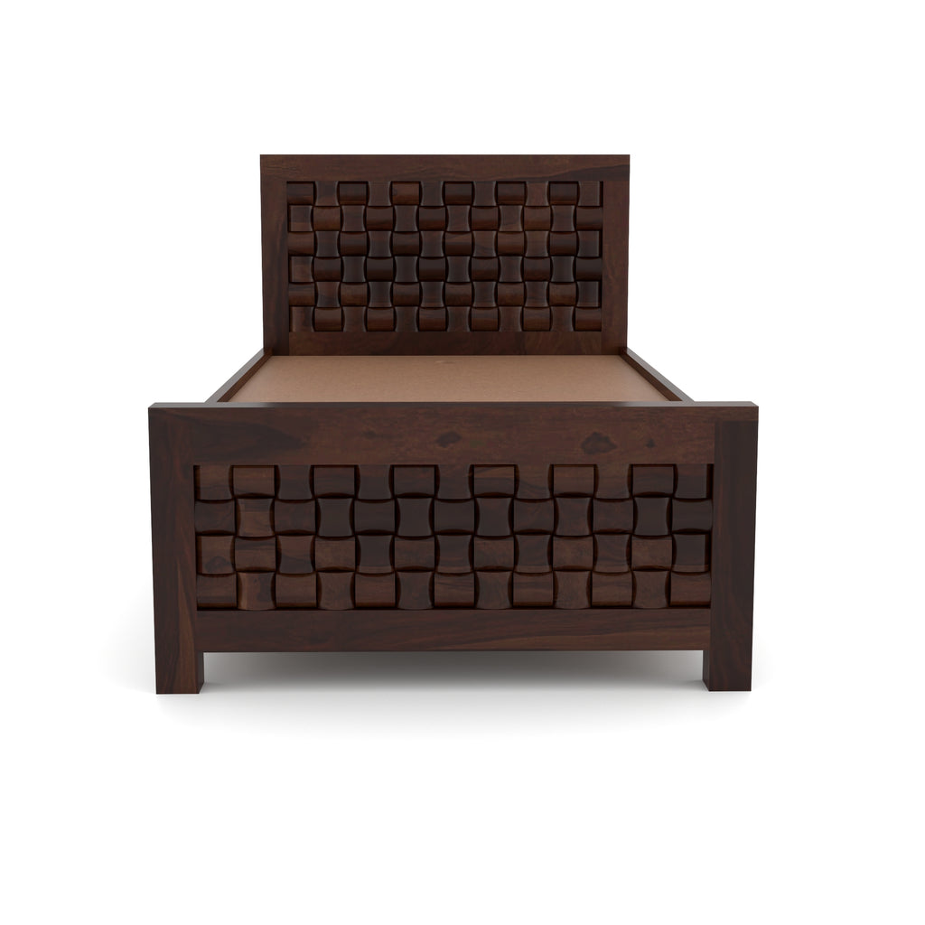 Solid Sheesham Wood Single Bed