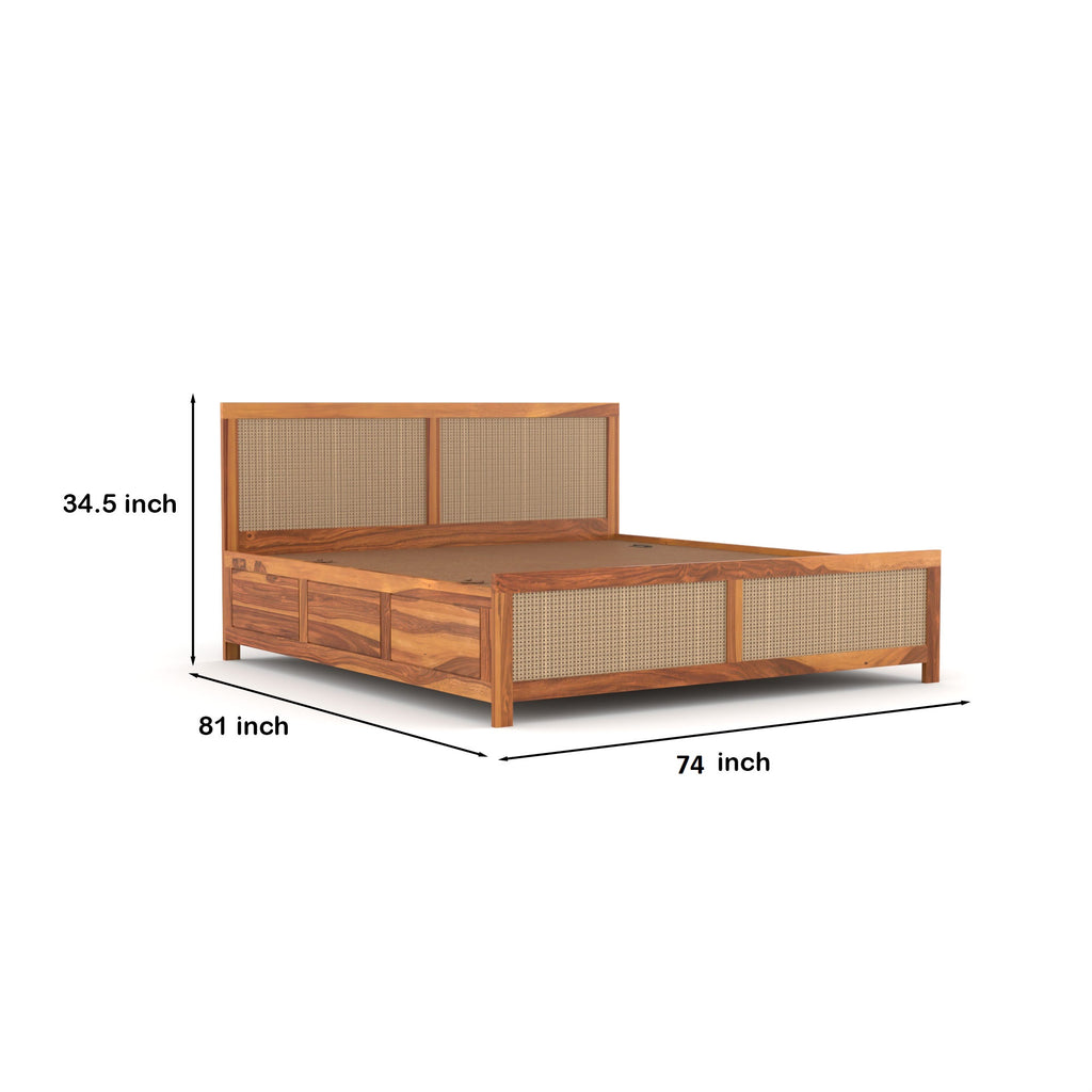 Flexor Solid Sheesham Wood King size  Bed | 3 Year Warranty