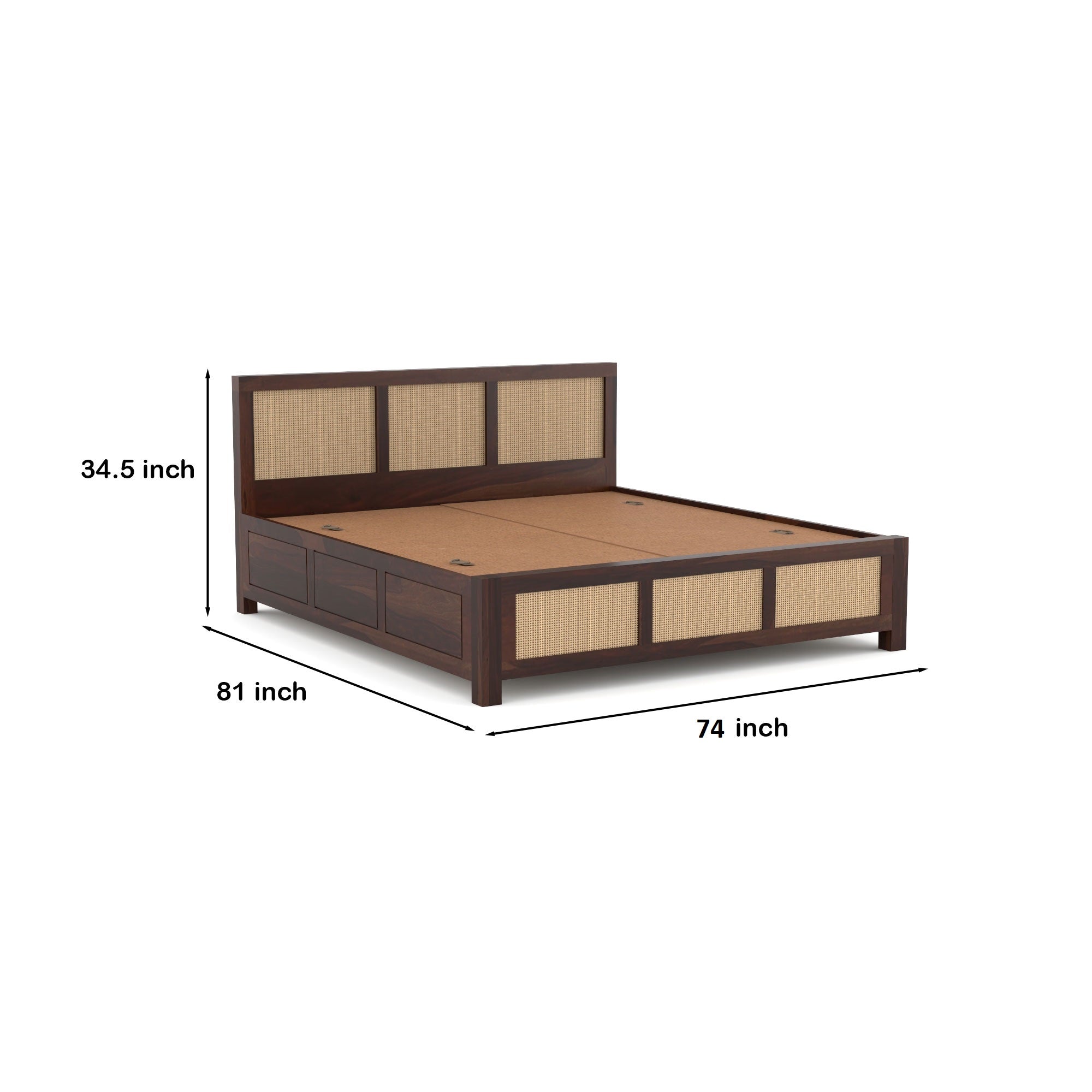 Furnir Solid Sheesham Wood king size bed | 3 Year Warranty