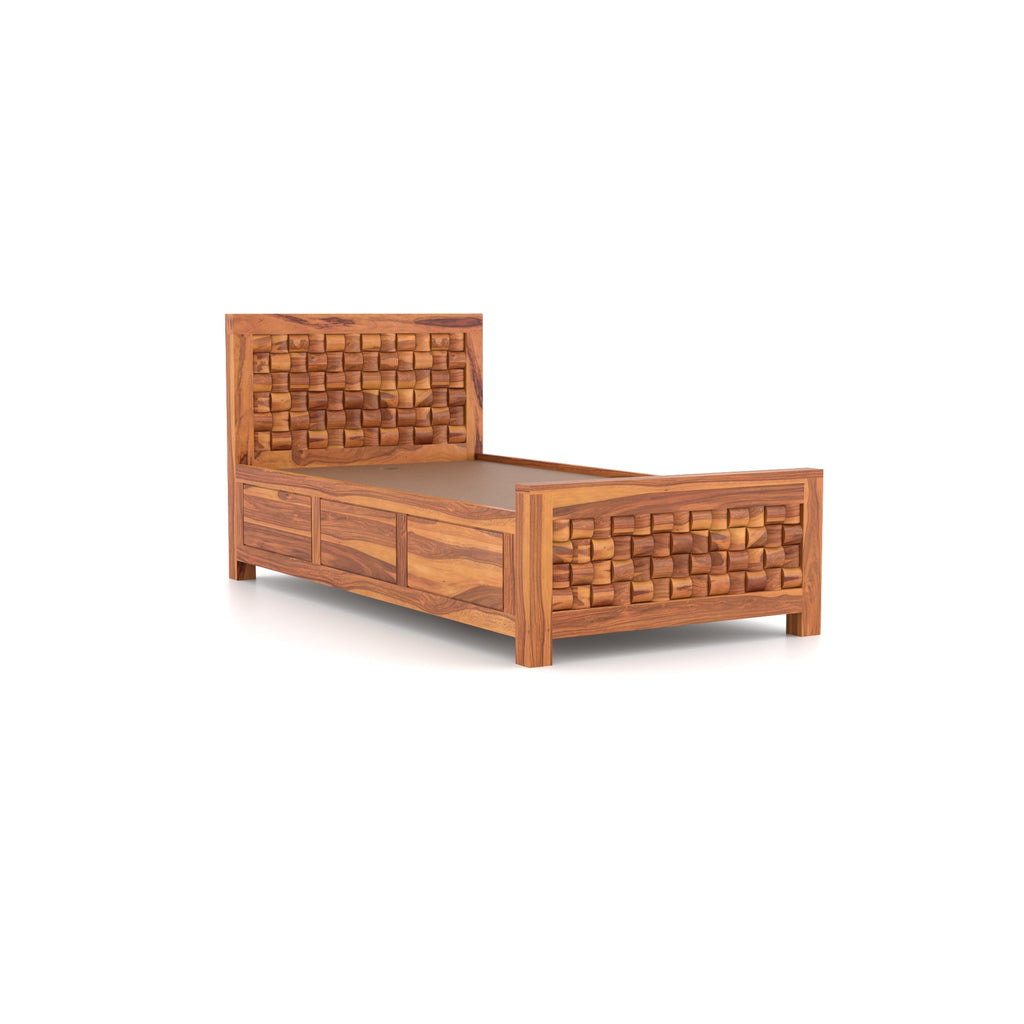 Solid Sheesham Wood Single Bed