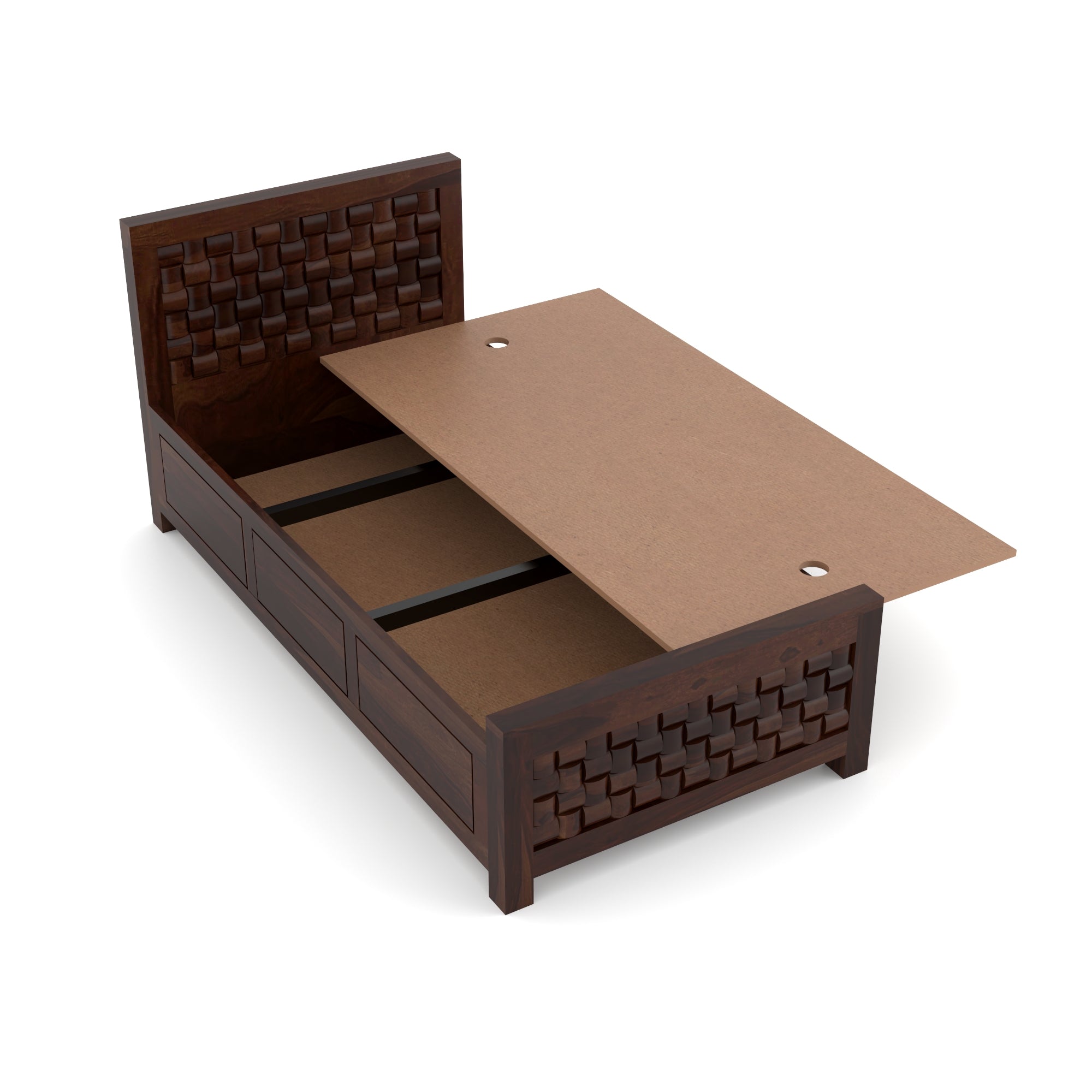 Solid Sheesham Wood Single Bed