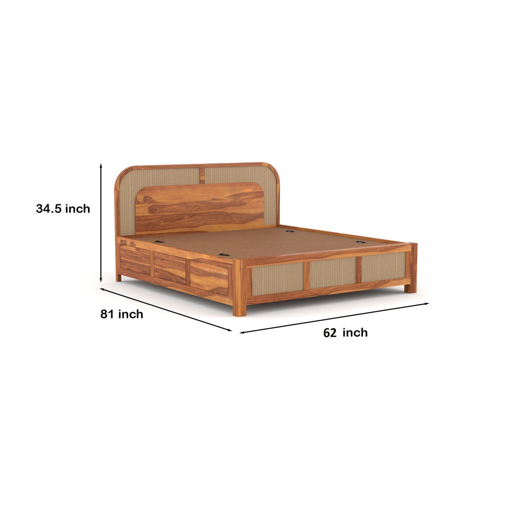 Solid Sheesham Wood Queen size Bed | 3 Year Warranty