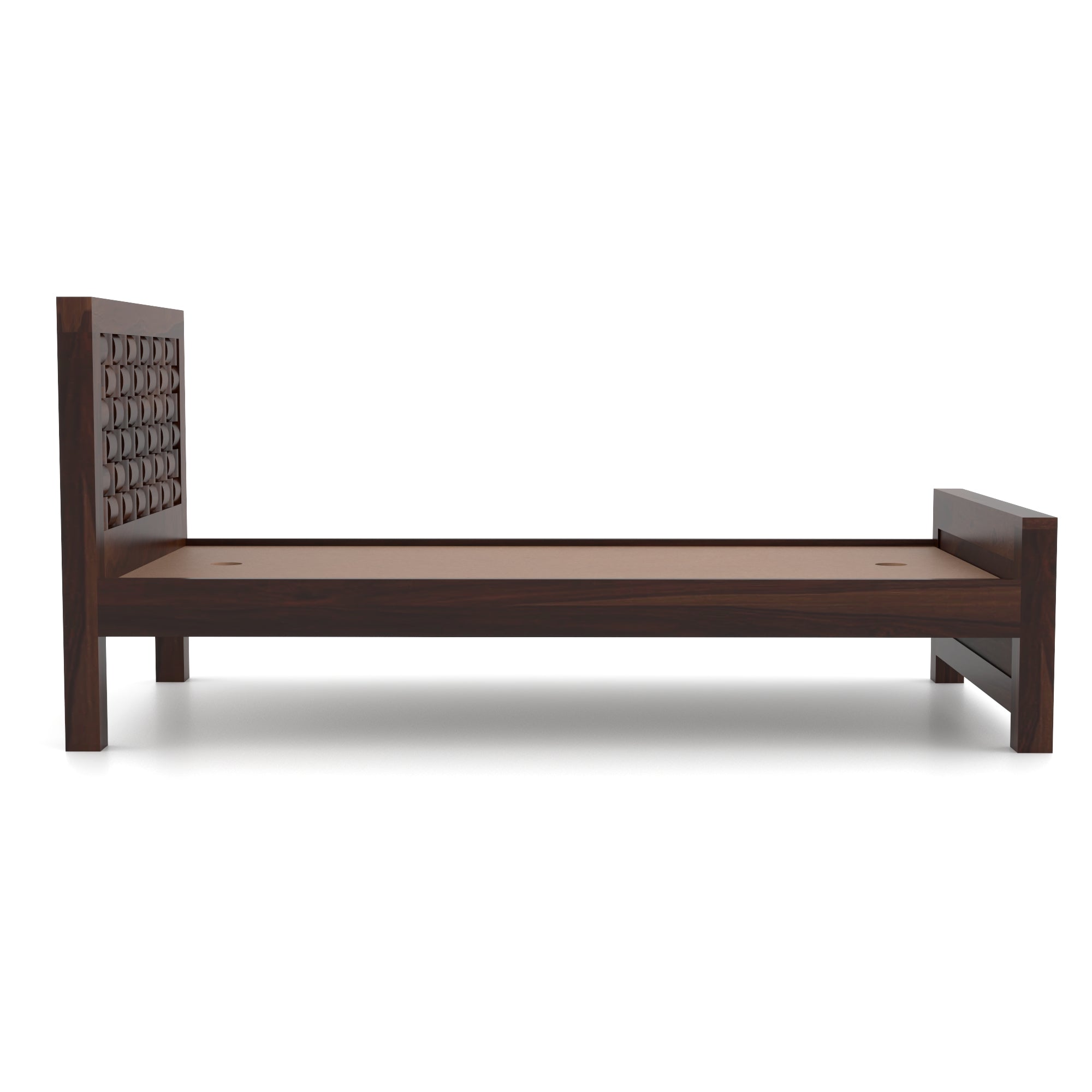 Solid Sheesham Wood Single Bed without storage