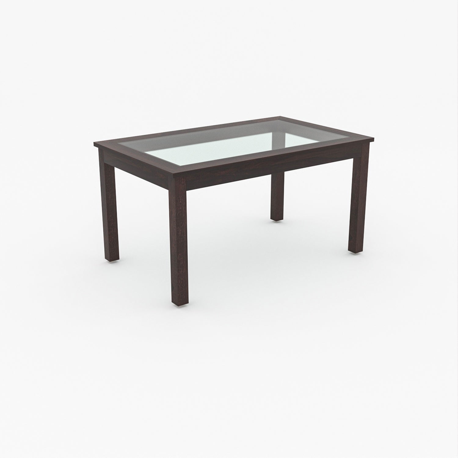 Omnira 6 Seater Round Solid Wood Glass Top Dining Table Set