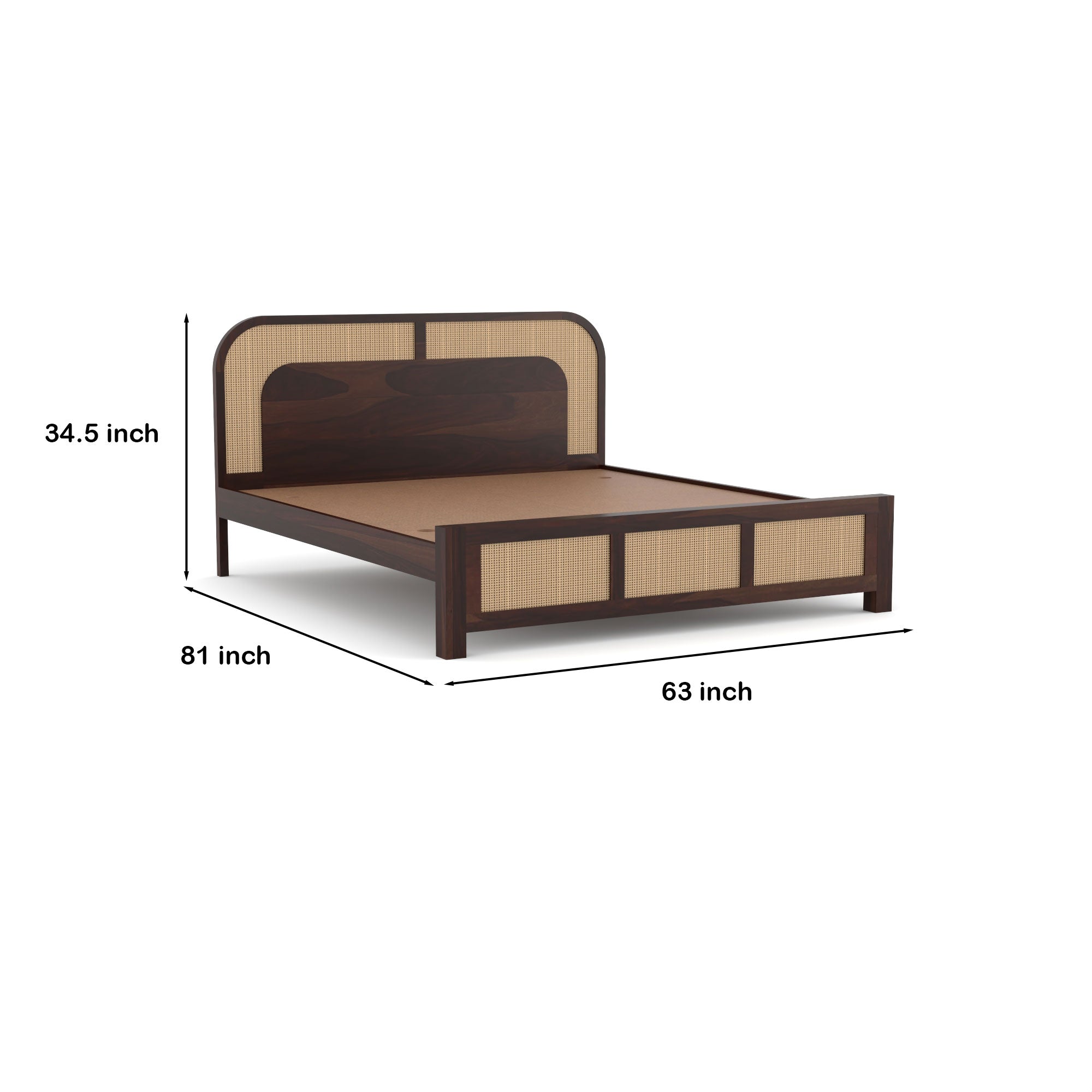 Solid Sheesham Wood Queen size Bed