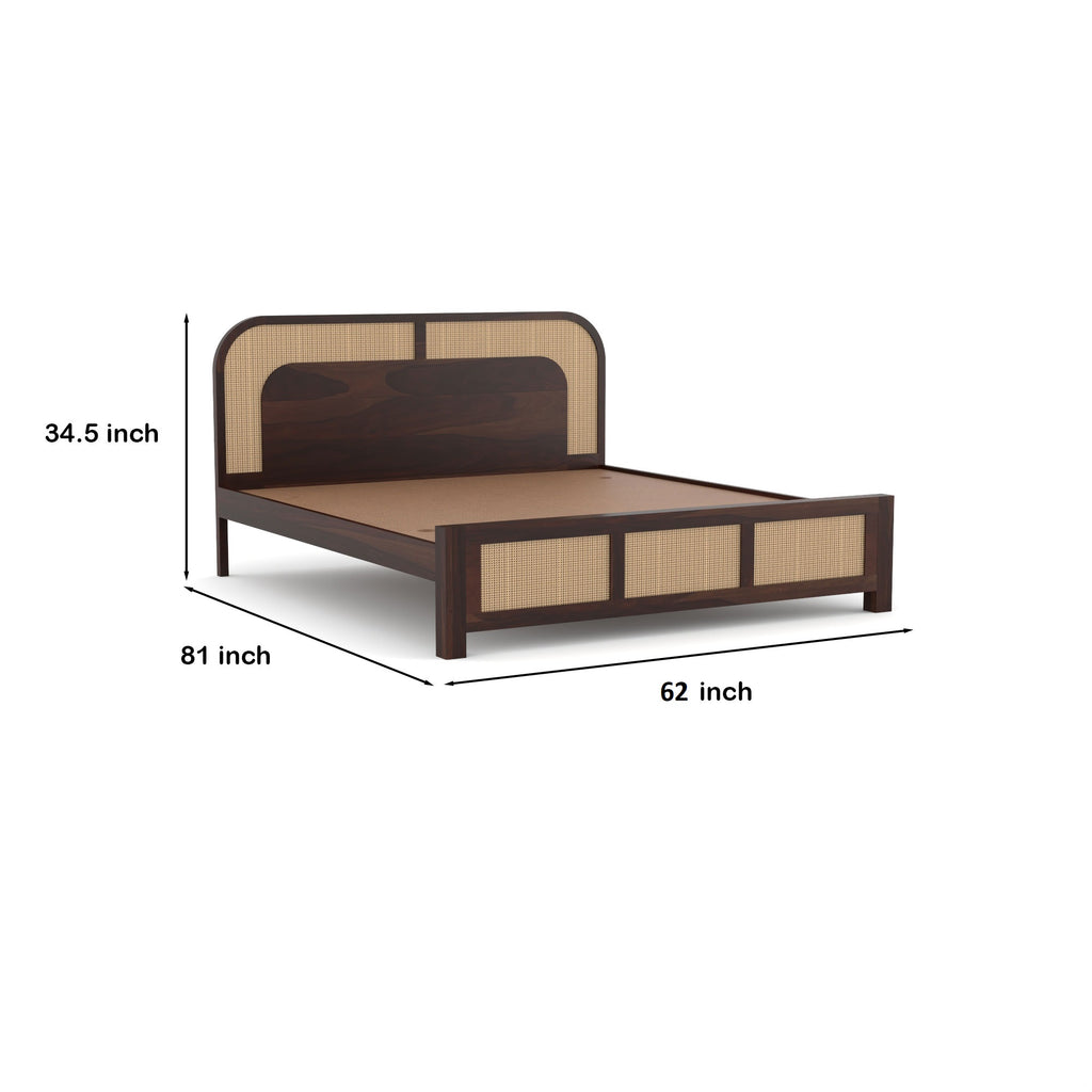 Flexify Solid Sheesham Wood queen size Bed | 3 Year Warranty