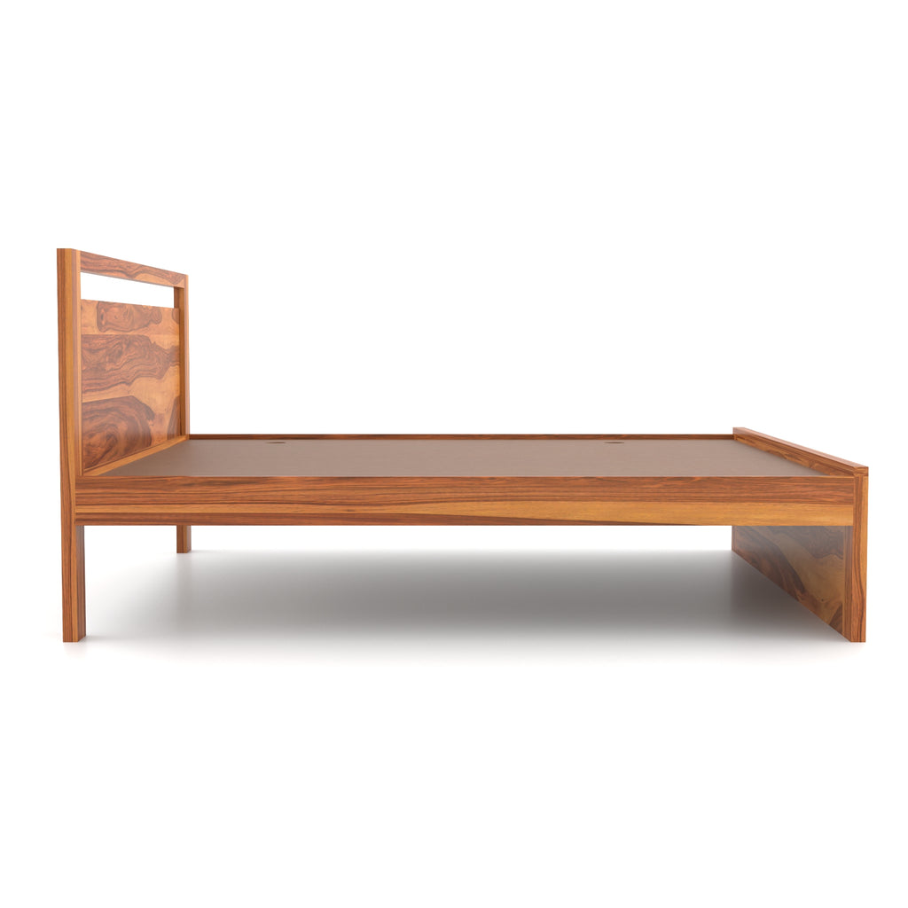 Solid Sheesham Wood queen size Bed without storage