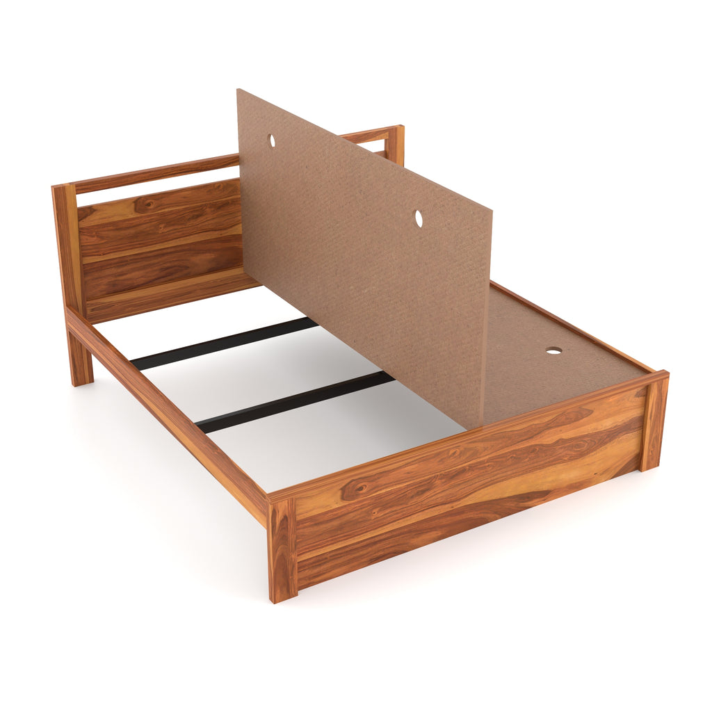 Solid Sheesham Wood king size Bed without storage