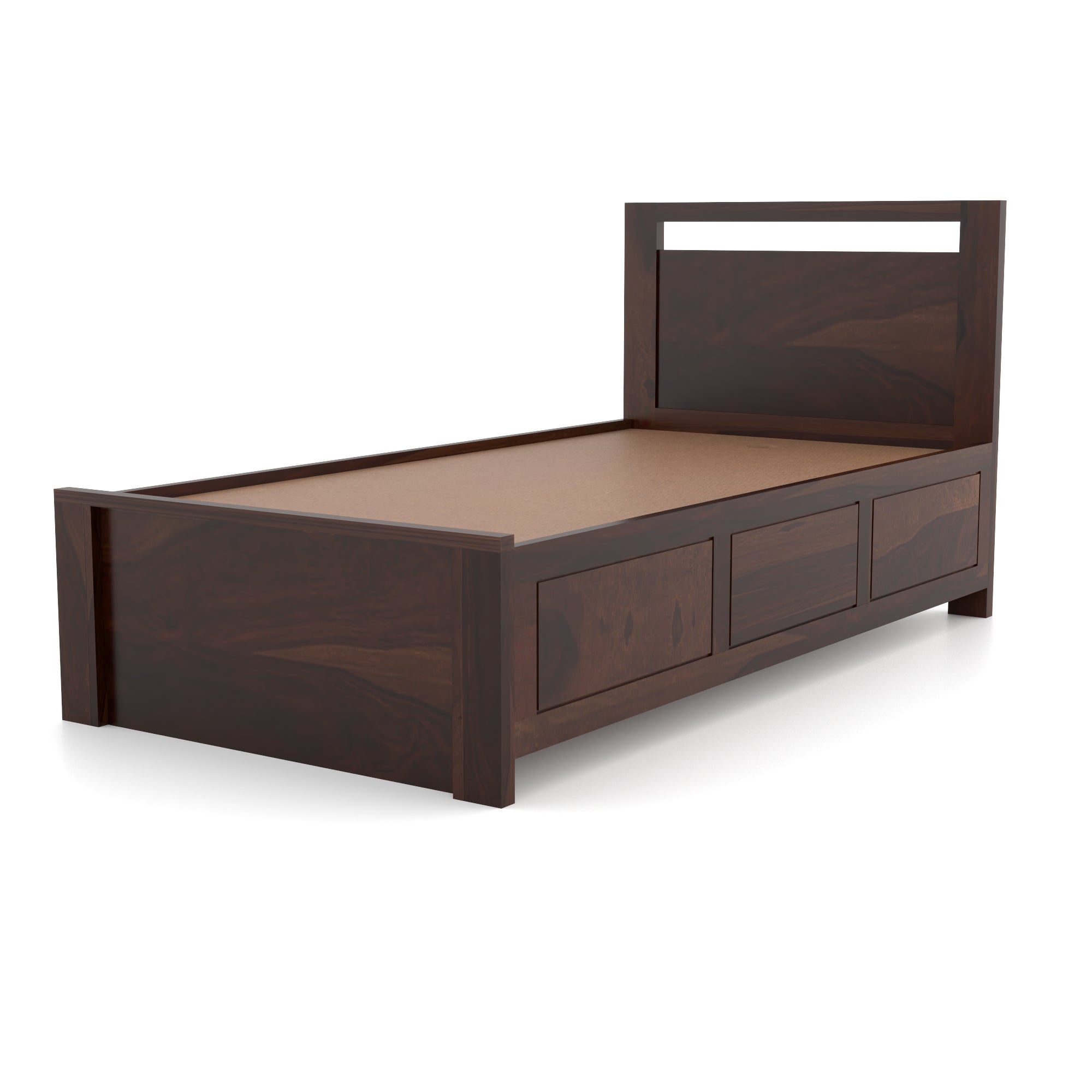 Solid Sheesham Wood Single Bed