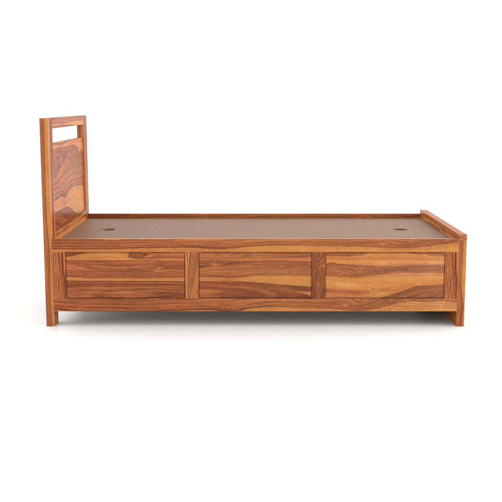 Solid Sheesham Wood Single Bed