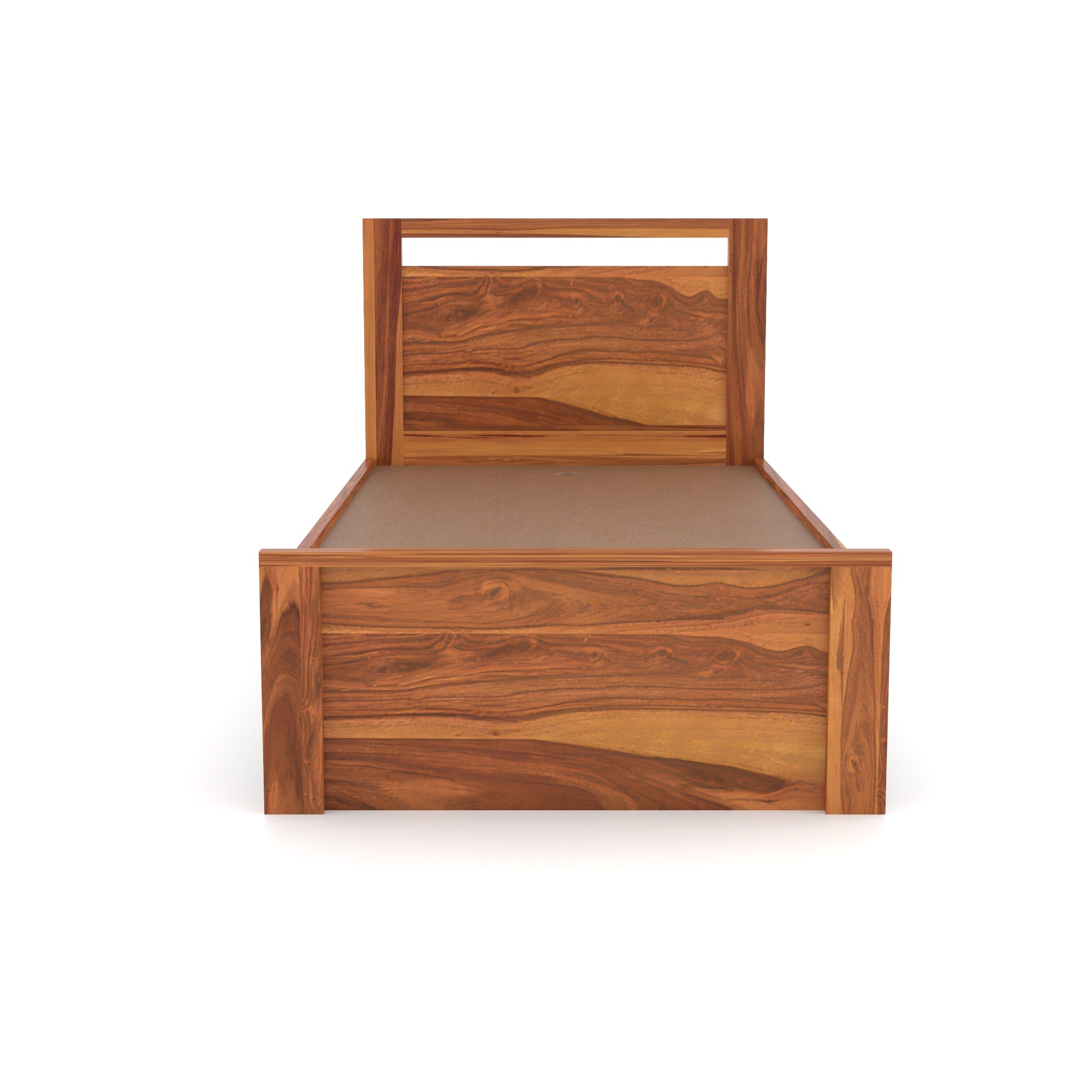 Solid Sheesham Wood Single Bed without storage