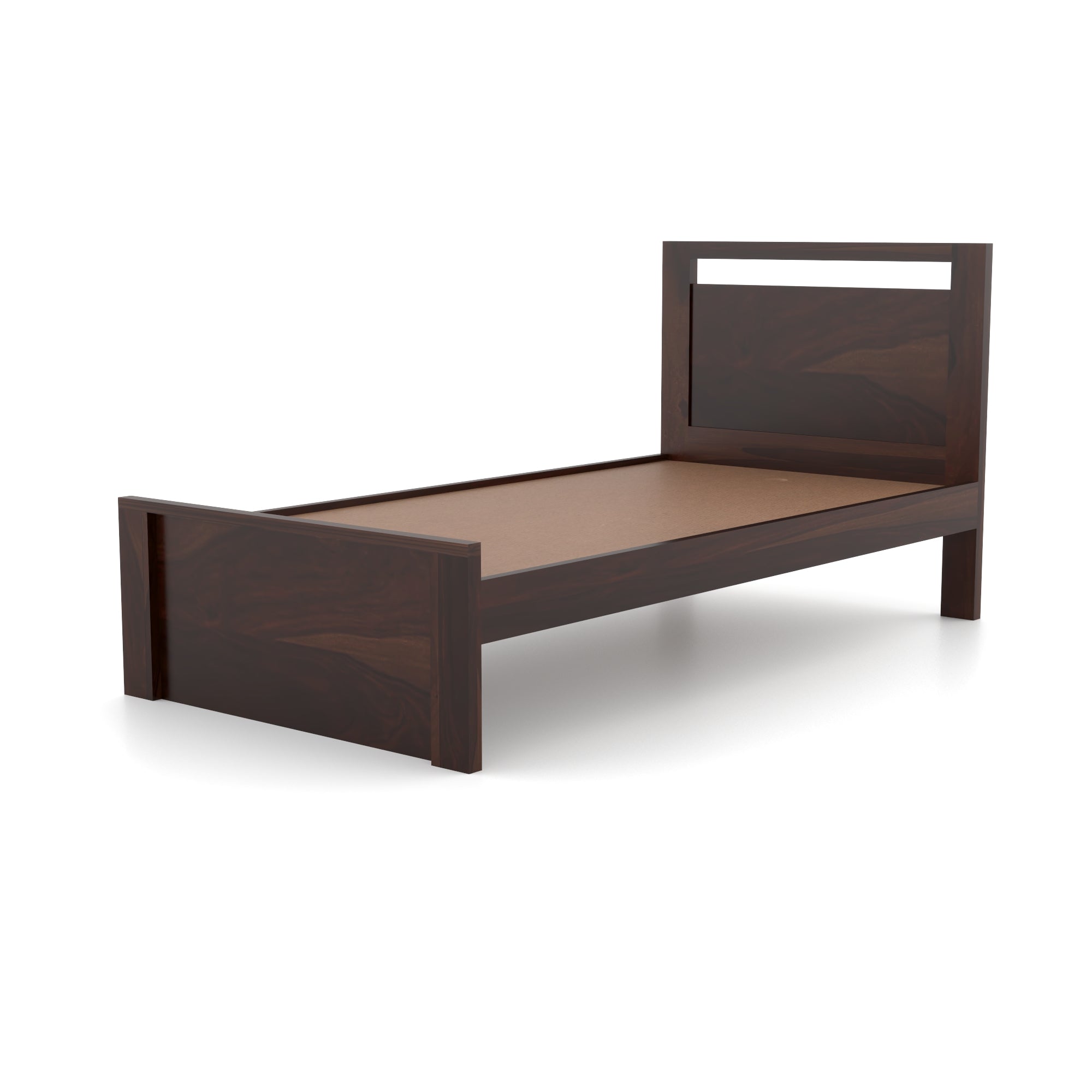 Solid Sheesham Wood Single Bed without storage