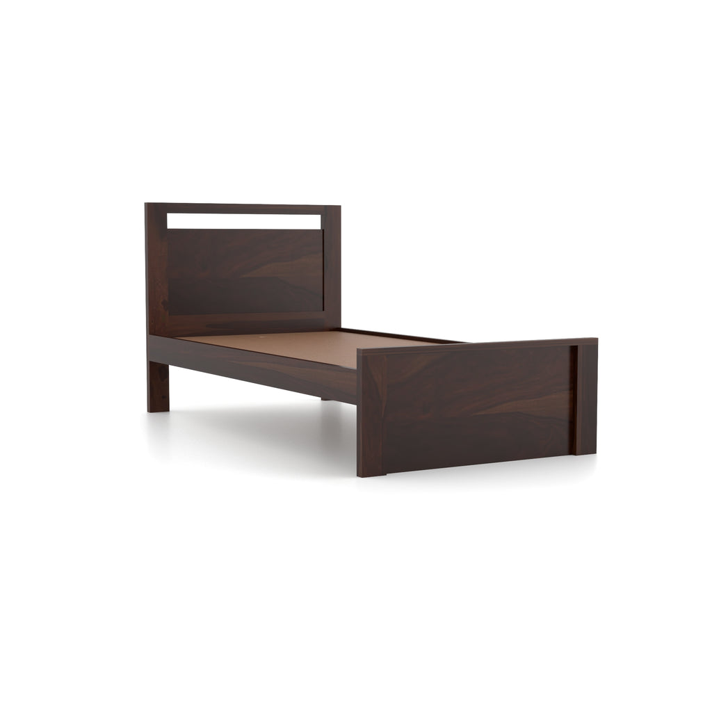 Solid Sheesham Wood Single Bed without storage