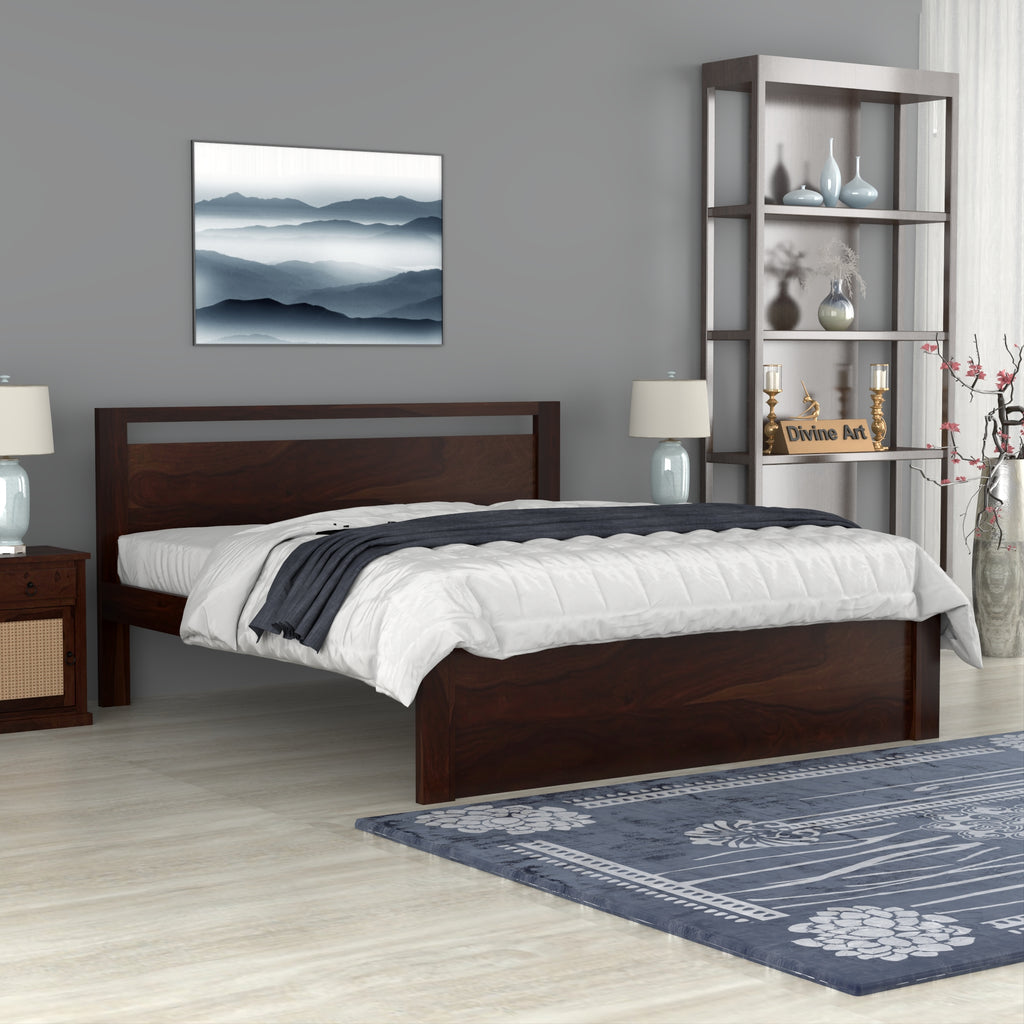 Solid Sheesham Wood king size Bed without storage