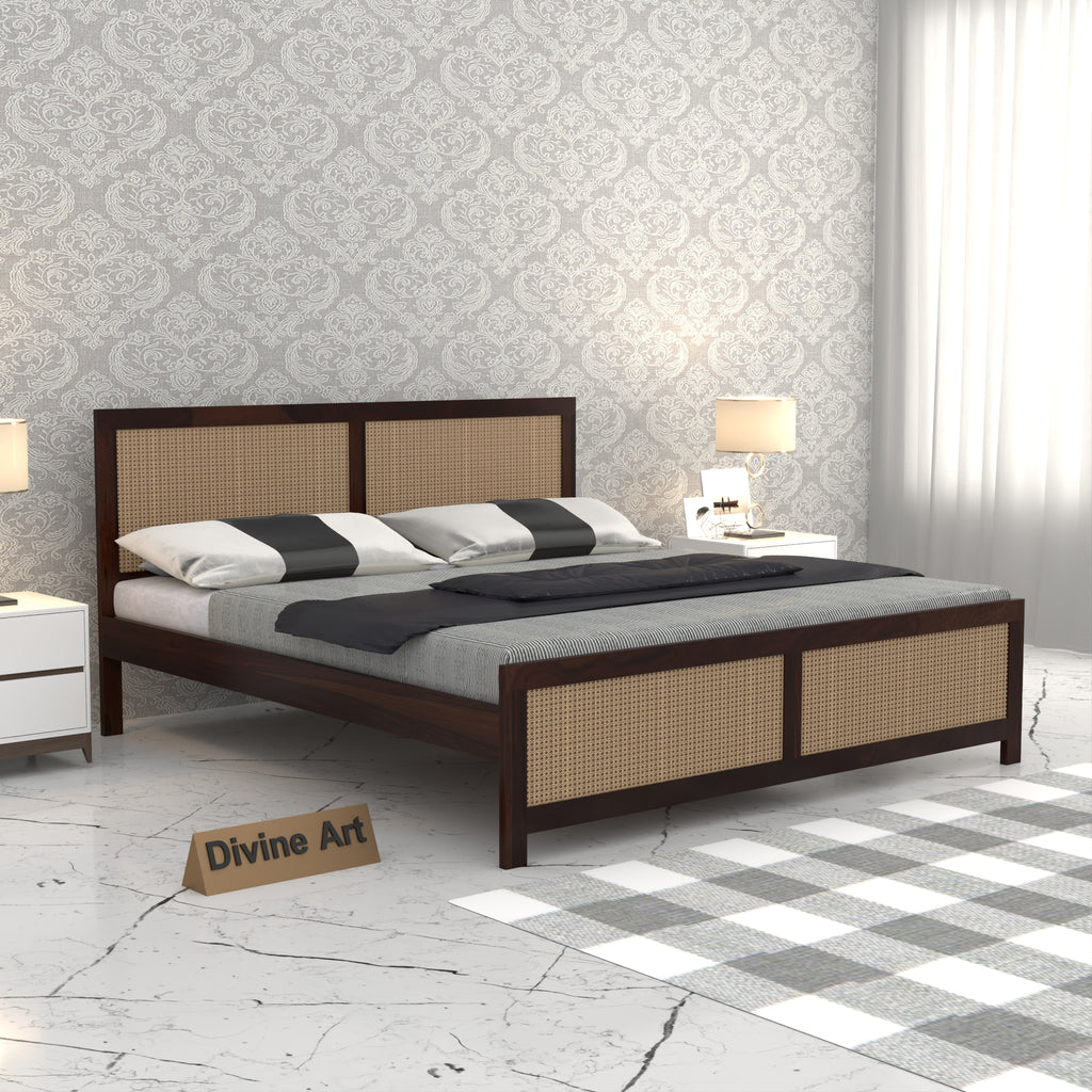 Solid Sheesham Wood king size Bed without storage