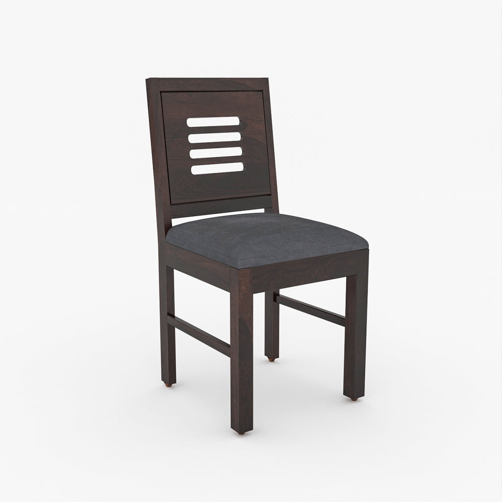 Kythera 4 Seater Round Solid Wood Glass Top Dining Table Set