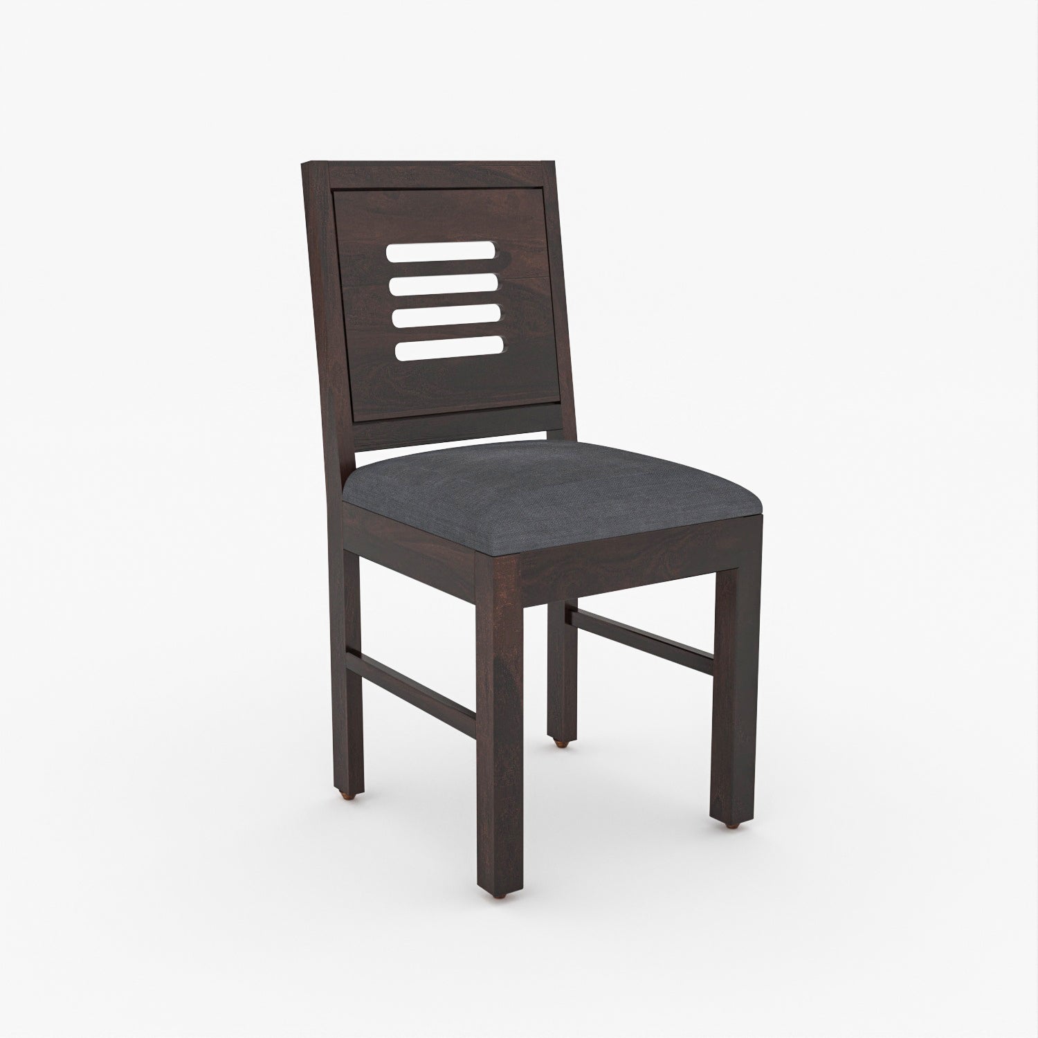 Kythera 4 Seater Round Solid Wood Glass Top Dining Table Set