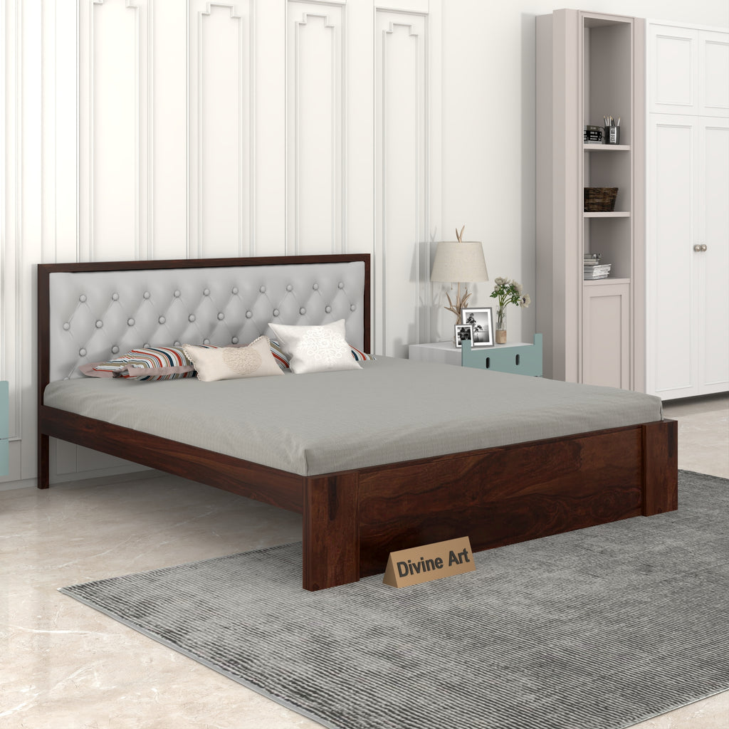 Solid Sheesham Wood king size Bed without storage