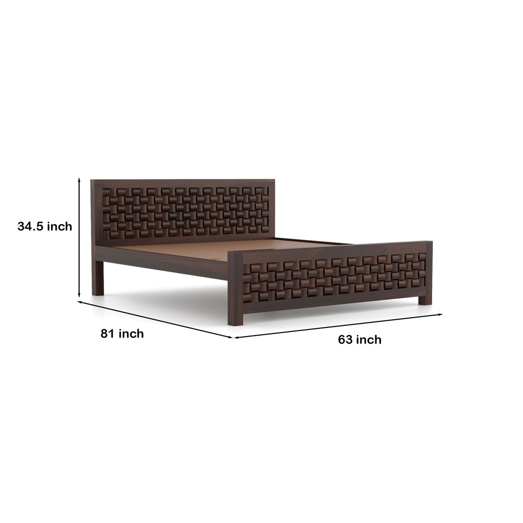 Solid Sheesham Wood queen size Bed without storage