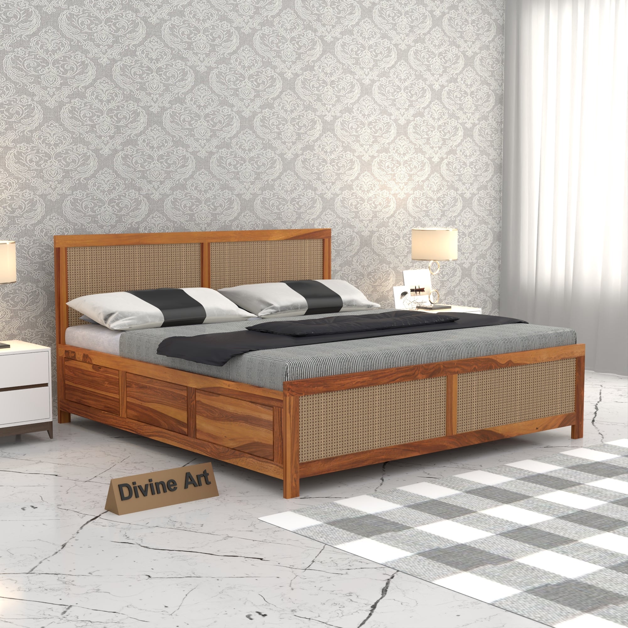 Solid Sheesham Wood King size  Bed