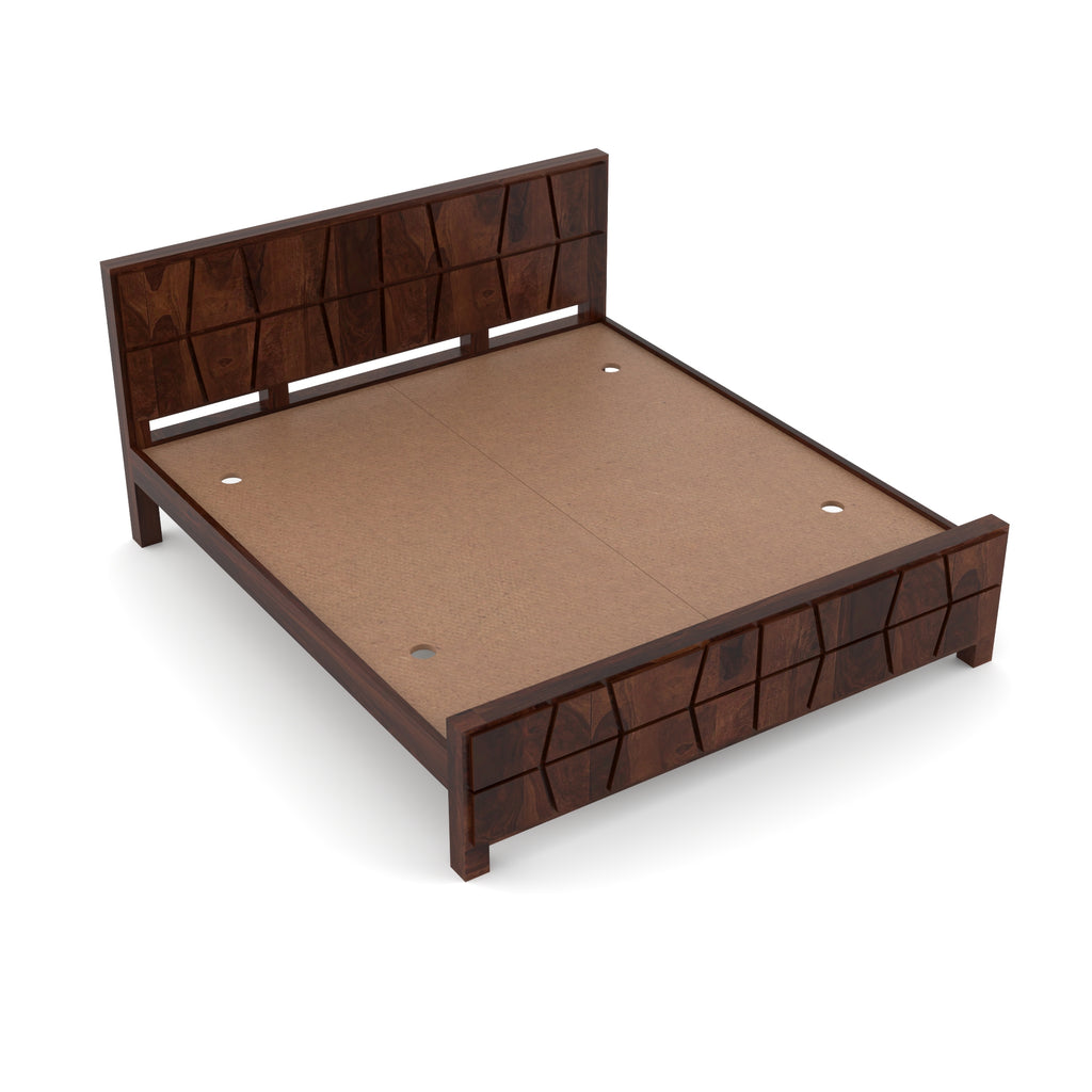 Solid Sheesham Wood king size Bed without storage