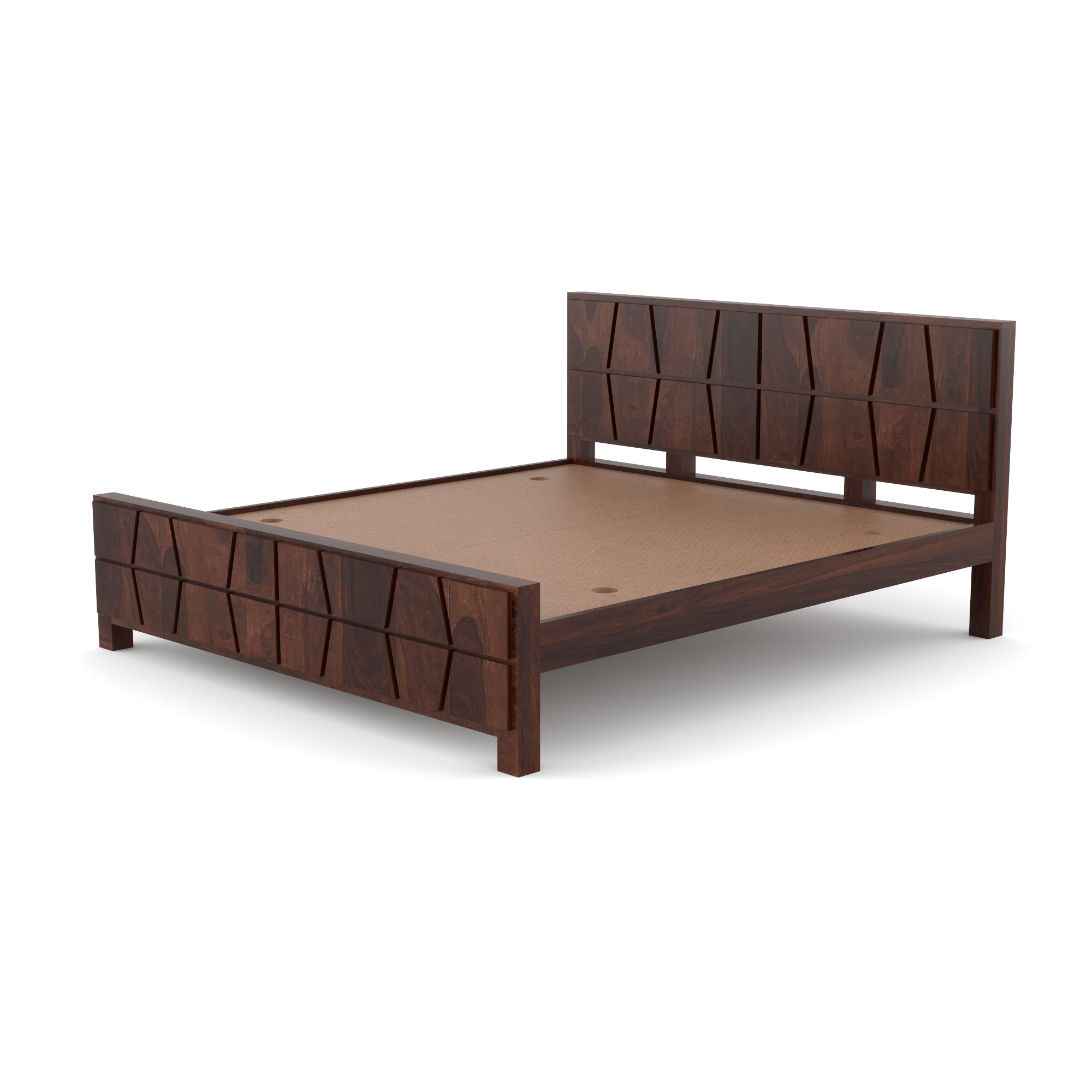 Solid Sheesham Wood queen size Bed without storage