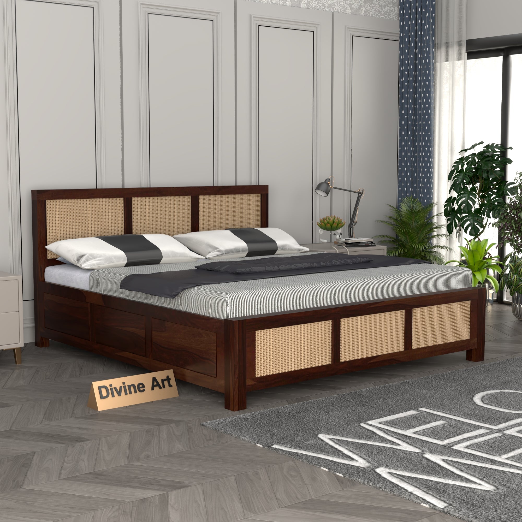 Solid Sheesham Wood king size bed